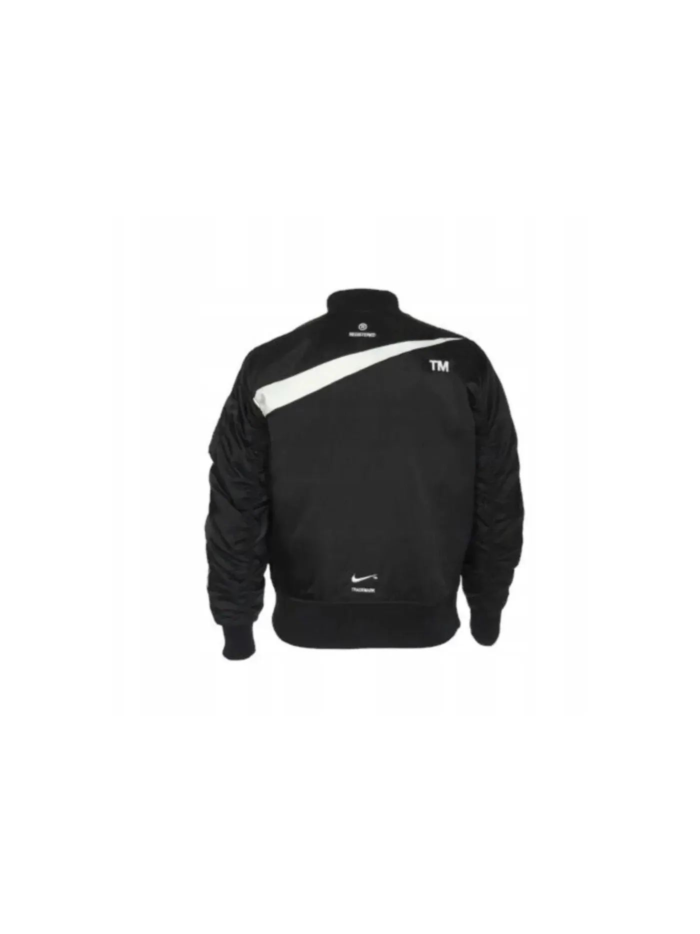 Мужская куртка-бомбер с принтом Nike SWOOSH Therma Fit Reversible — изображение 2 из 3, черный/белый