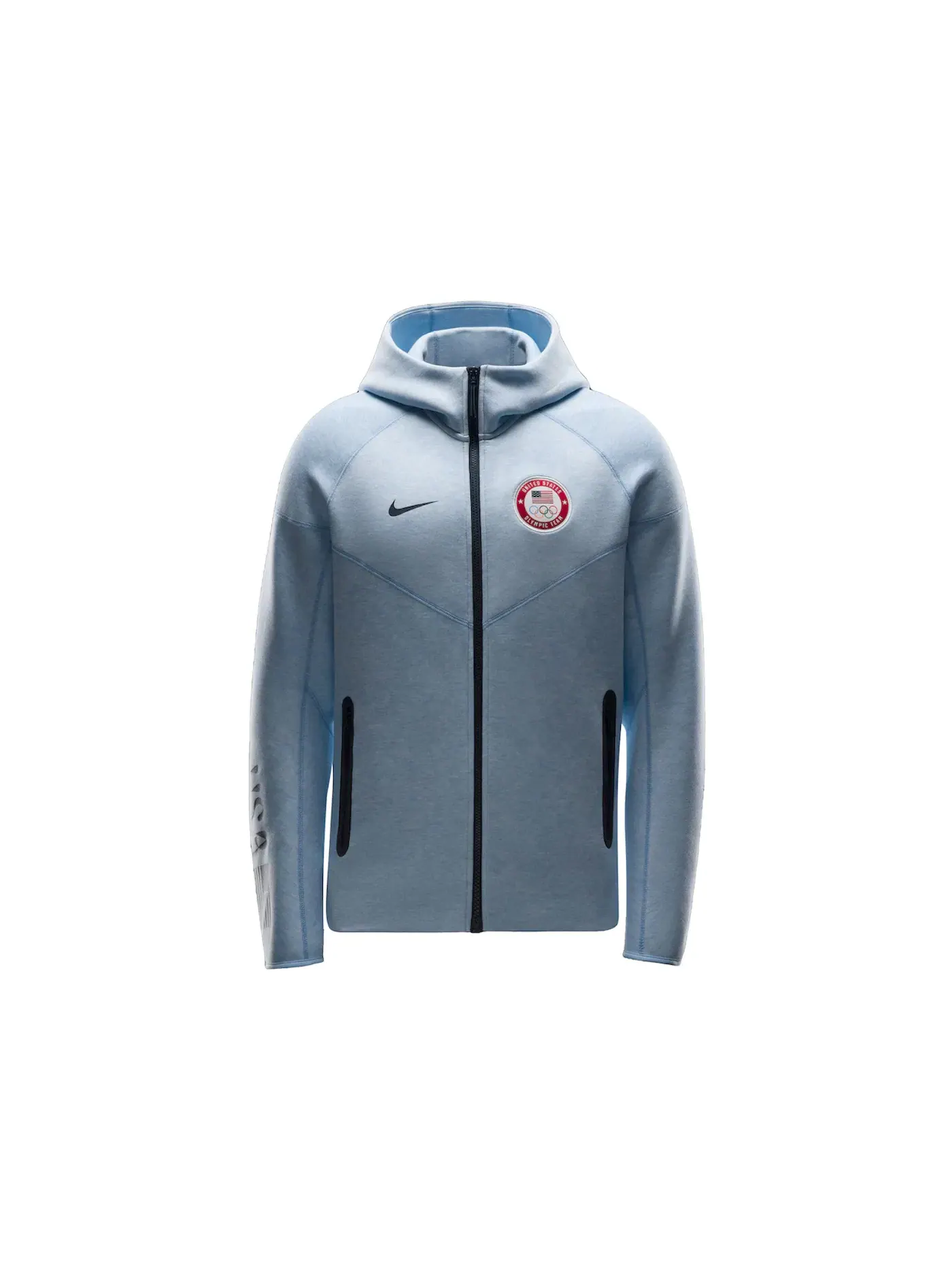 Мужская худи из тех-флиса на молнии Nike Team USA Olympics 2024 — изображение 1 из 1, синий