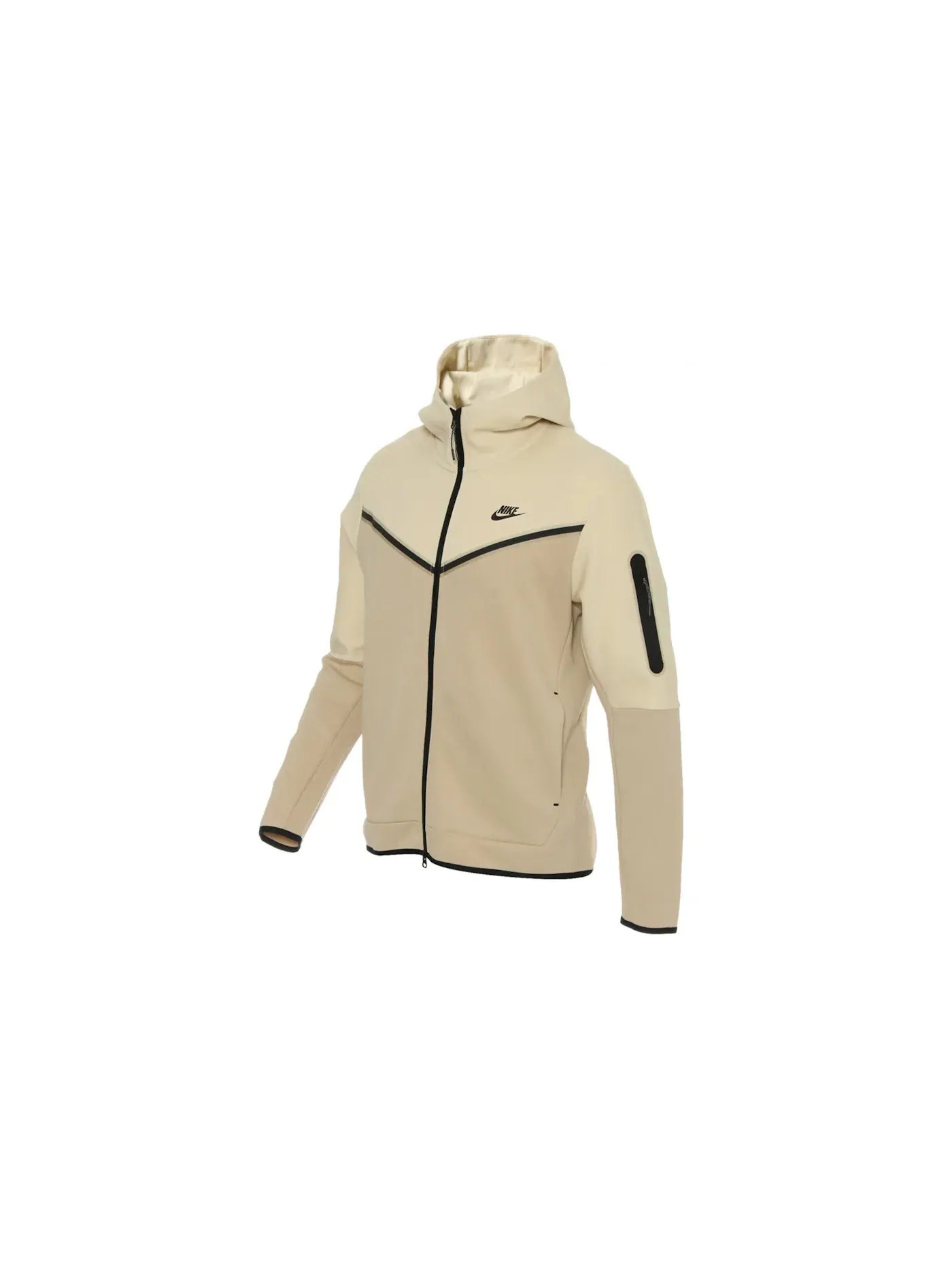 Мужская худи Nike Sportswear Tech Fleece Full-Zip — изображение 1 из 2, коричневый/черный