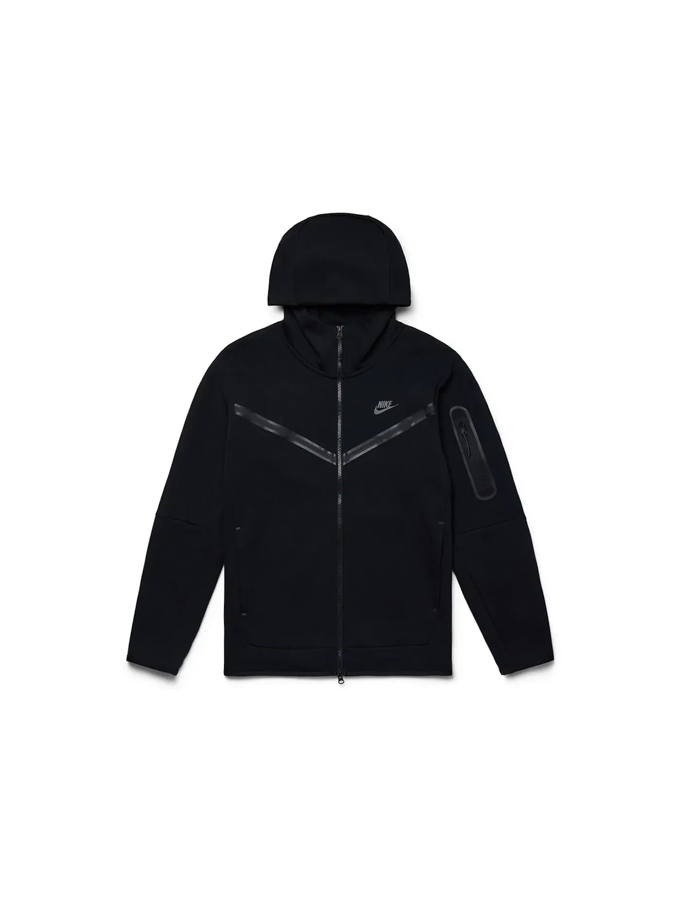 Мужская куртка-худи с застежкой-молнией Nike Tech Fleece Full-Zip Hoodie — изображение 1 из 4, черный