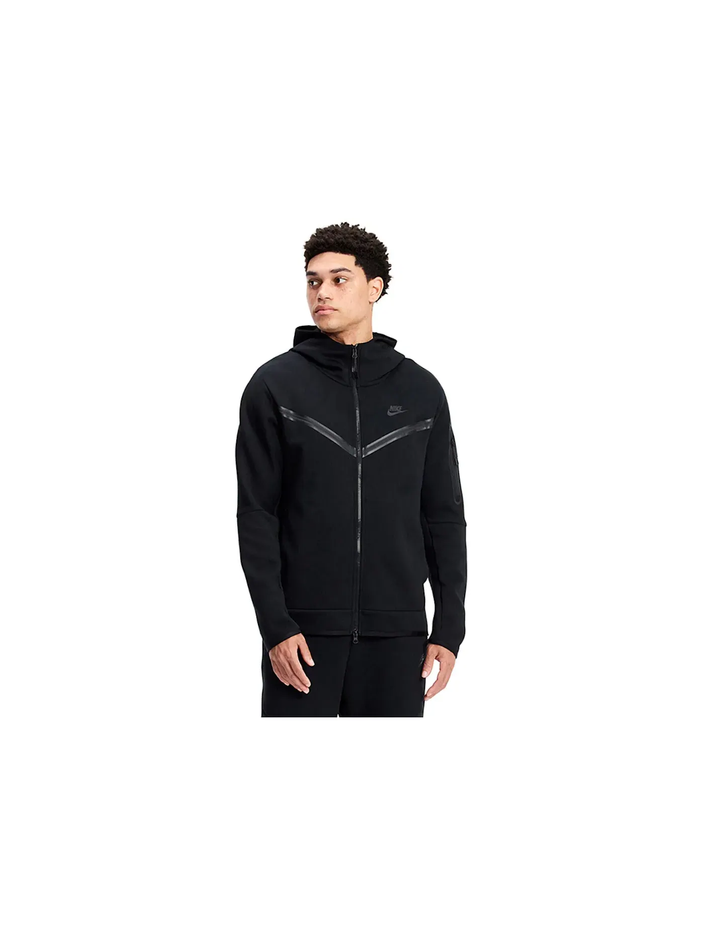 Мужская куртка-худи с застежкой-молнией Nike Tech Fleece Full-Zip Hoodie — изображение 3 из 4, черный