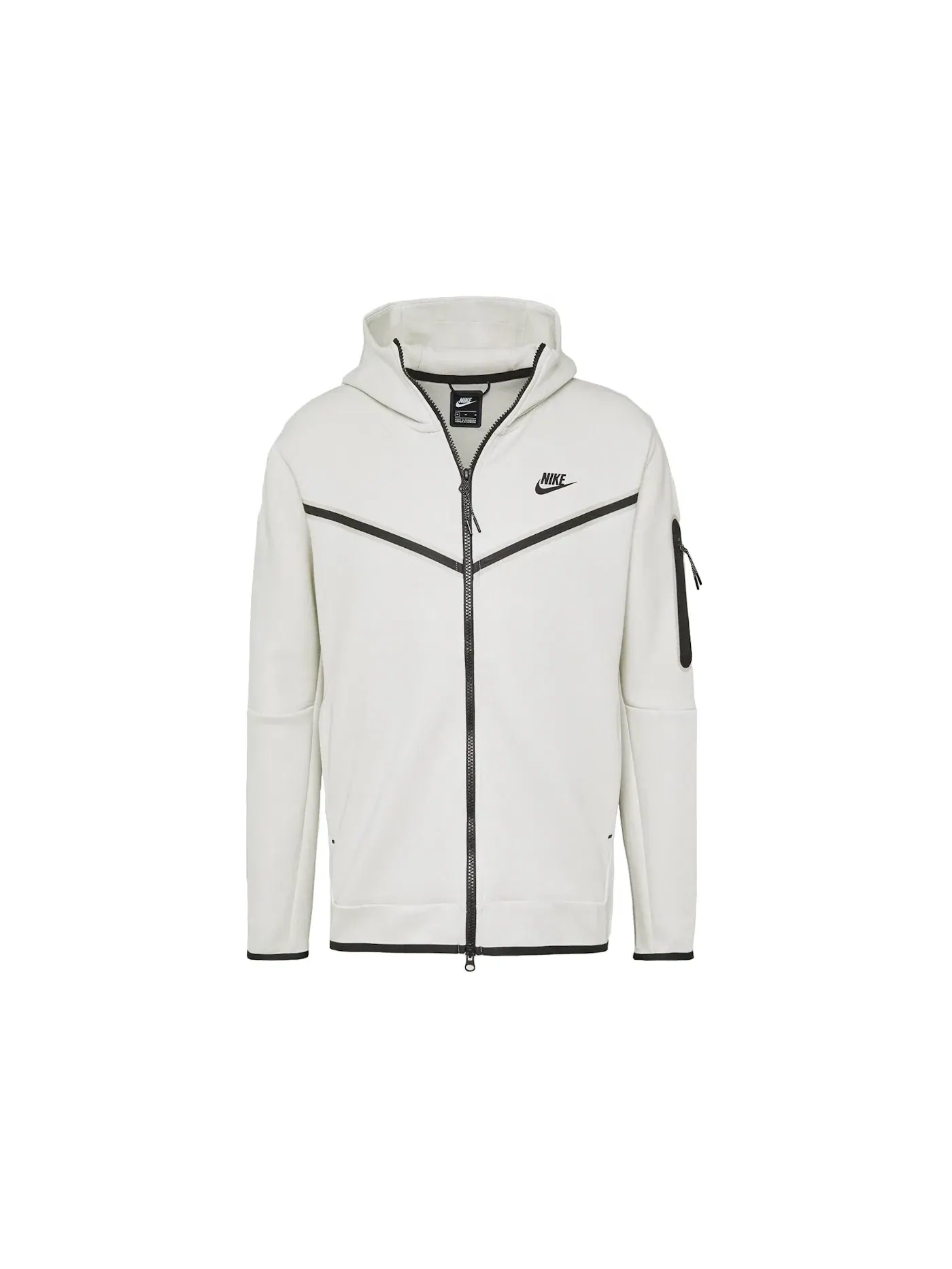 Мужская куртка-худи с флисом Tech Fleece Nike — изображение 1 из 1, светлый/черный