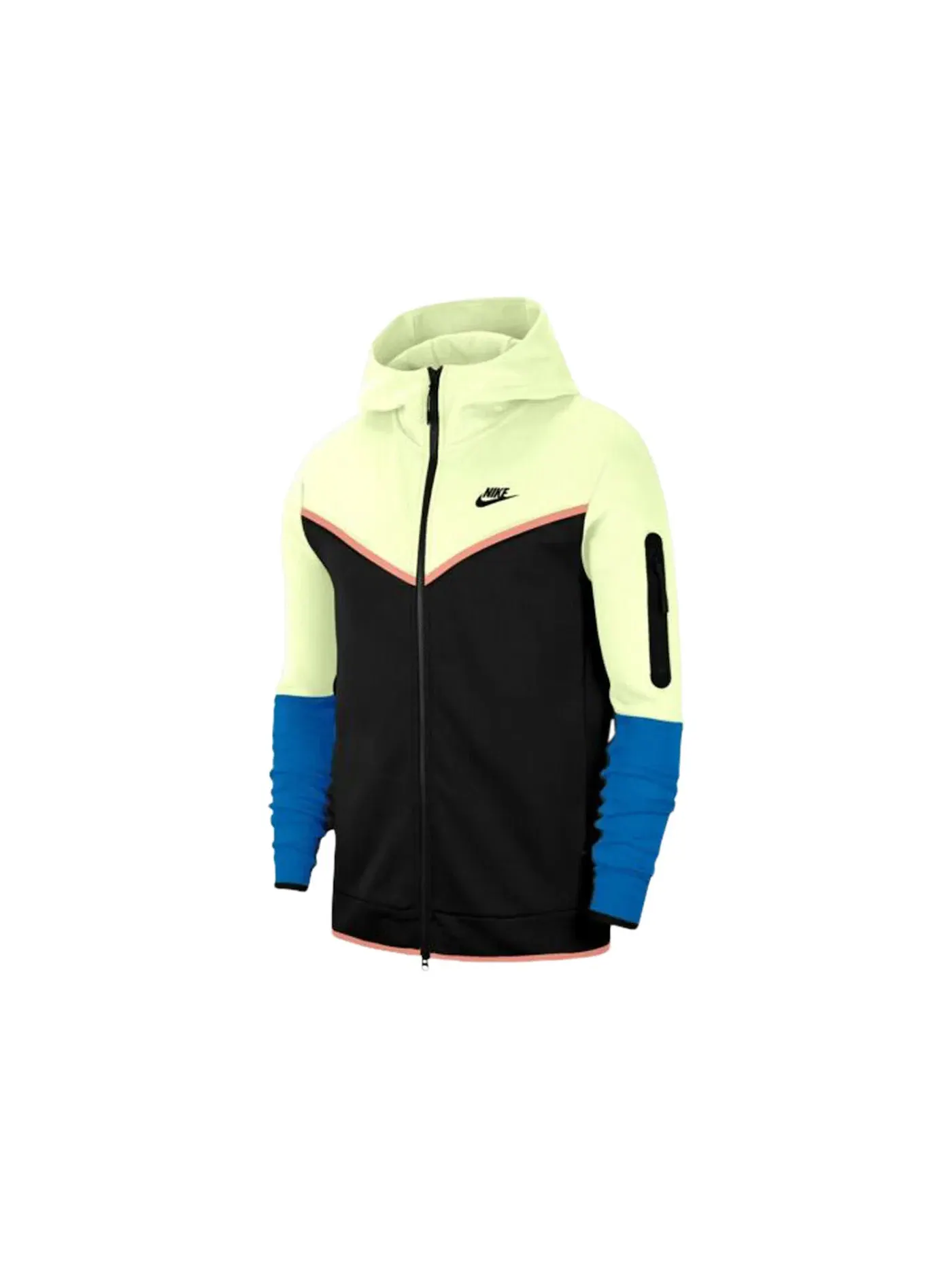 Мужская куртка с капюшоном Tech Fleece Nike — изображение 1 из 2, черный/синий/черный