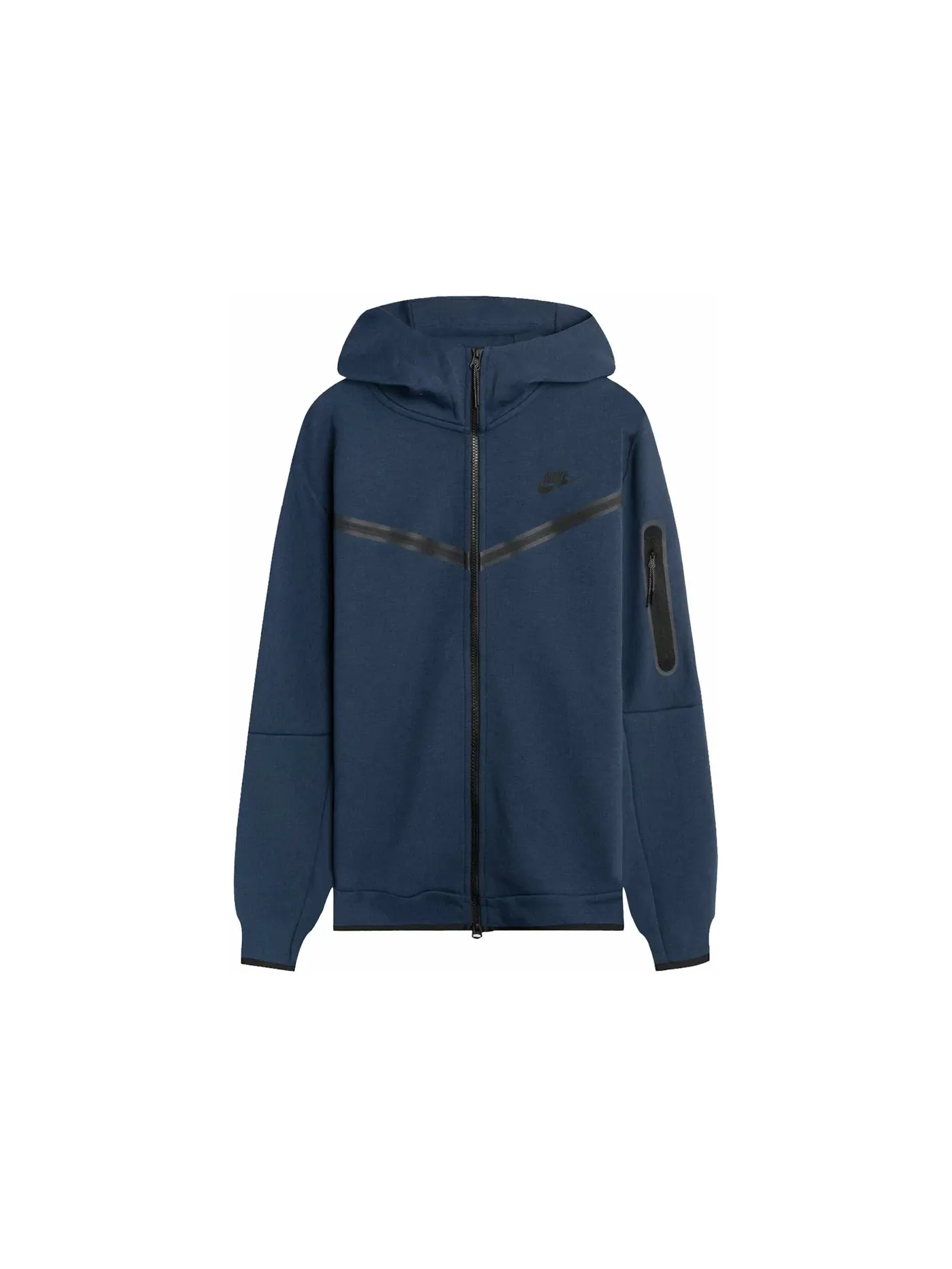 Мужская худи с длинным рукавом Nike Tech Fleece Full-Zip Hoodie — изображение 1 из 1, темно-синий/черный