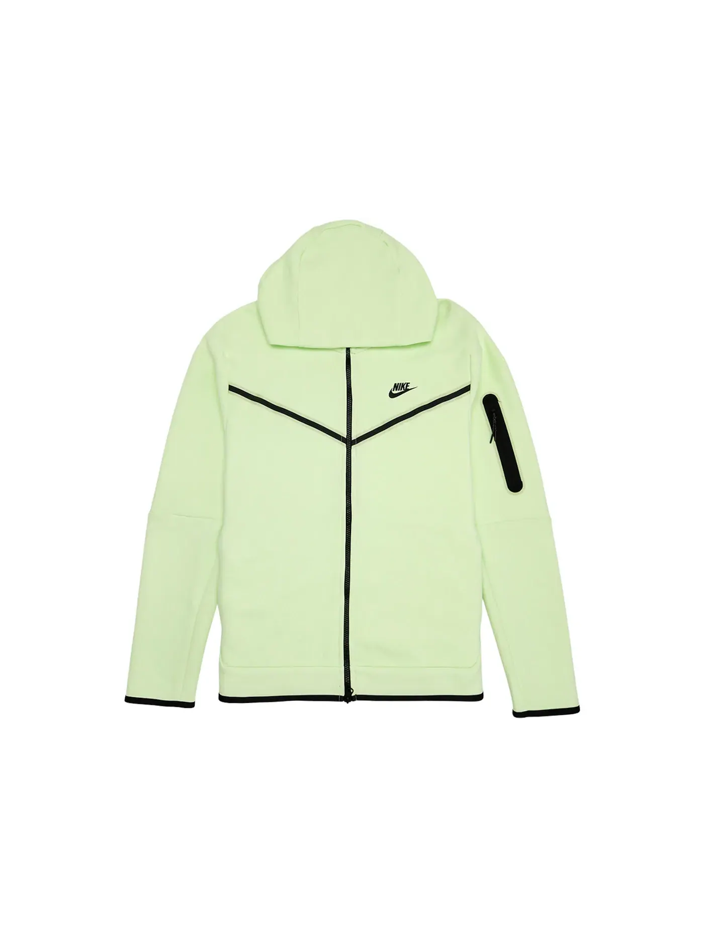 Мужская куртка-худи с принтом Nike Tech Fleece Nike — изображение 1 из 1, неоновый зеленый/черный