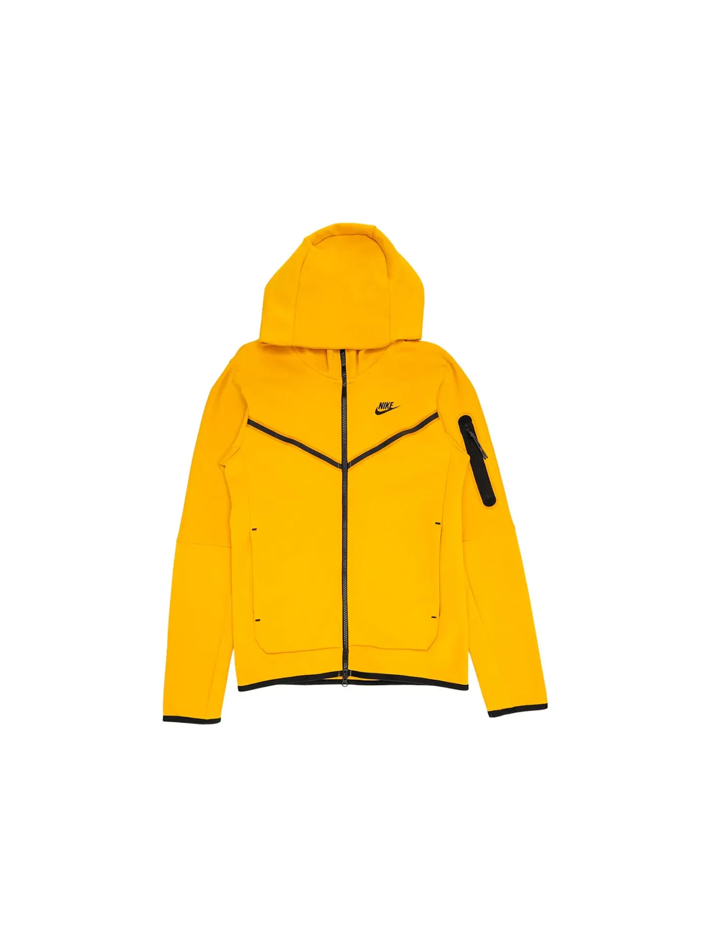 Мужская куртка с принтом Nike Tech Fleece Full-Zip Hoodie — изображение 1 из 1, желтый/черный