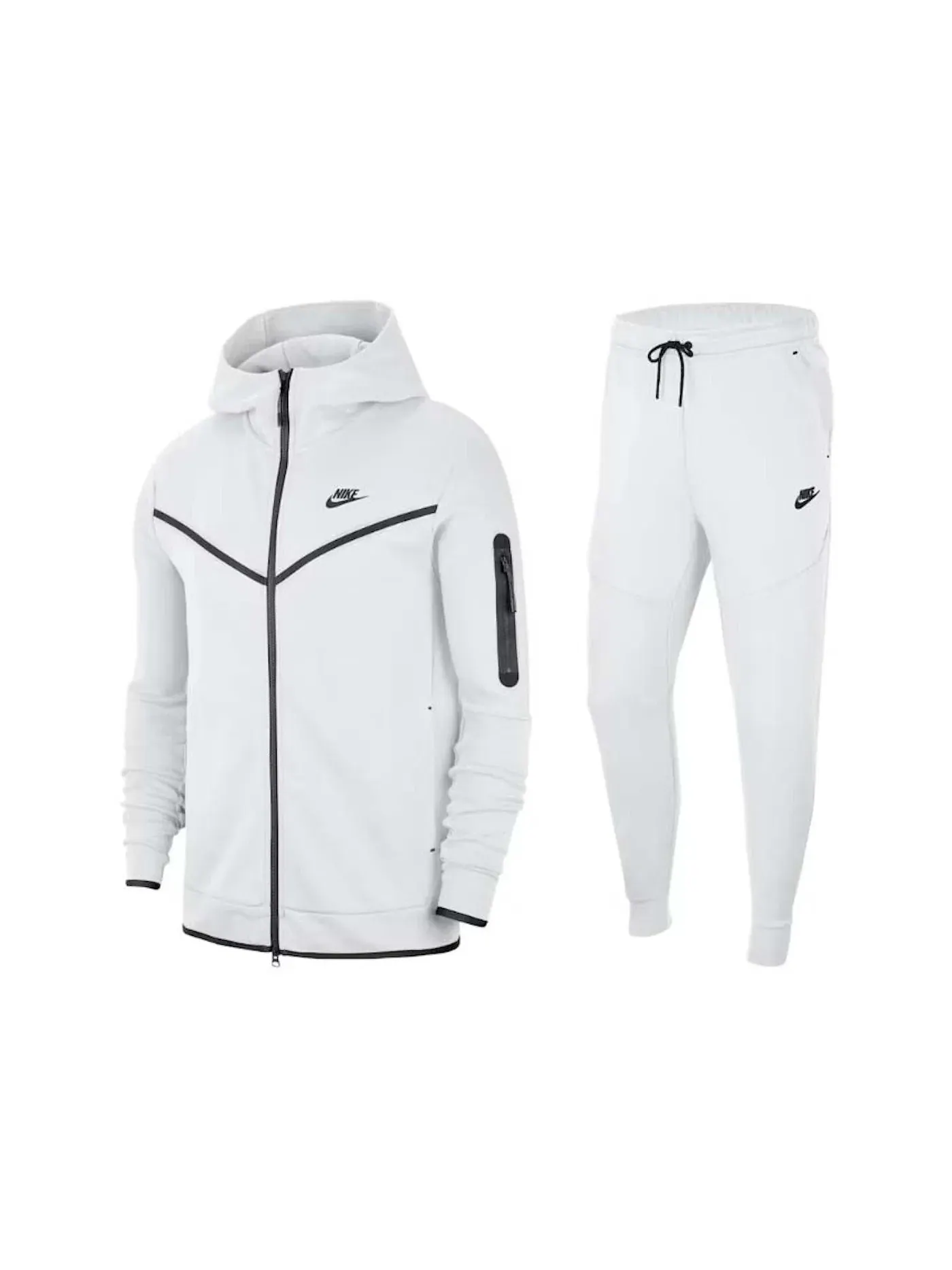 Мужской комплект из худи и джоггеров Tech Fleece Nike — изображение 1 из 1, белый/черный