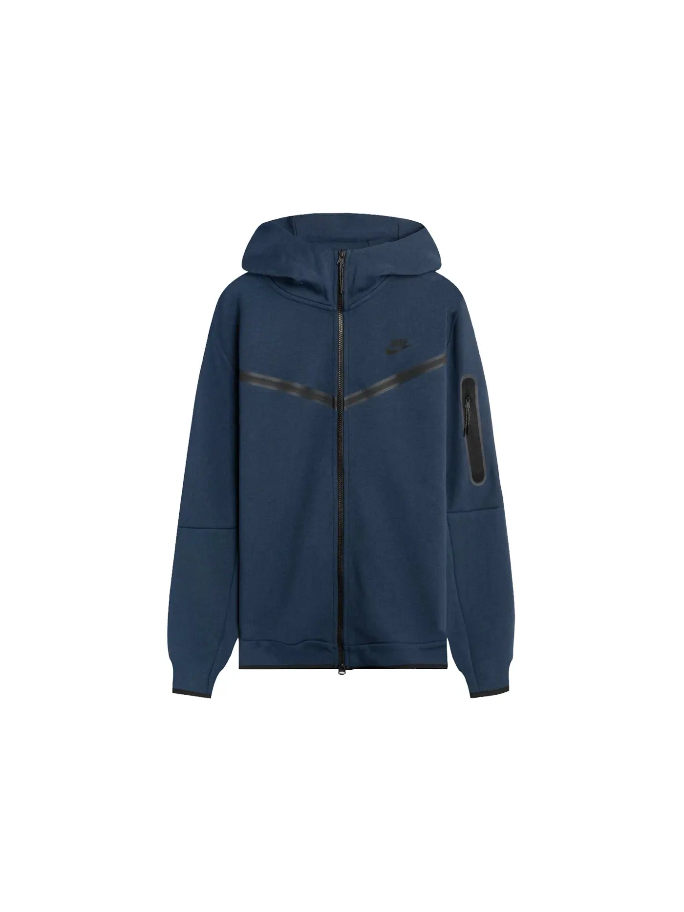 Мужская толстовка из футера с капюшоном Nike Tech Fleece Hoodie — изображение 1 из 1, темно-синий черный