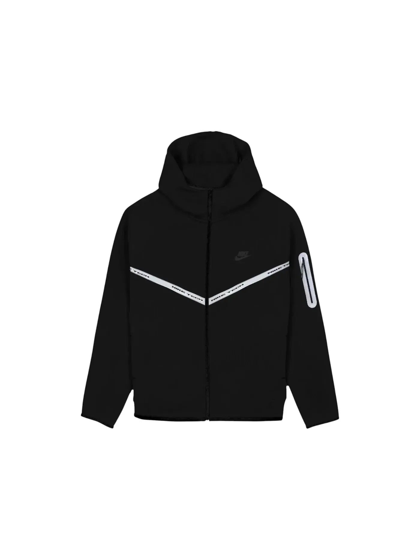 Мужская худи с длинным рукавом Hoodie Nike — изображение 1 из 1, черный/белый
