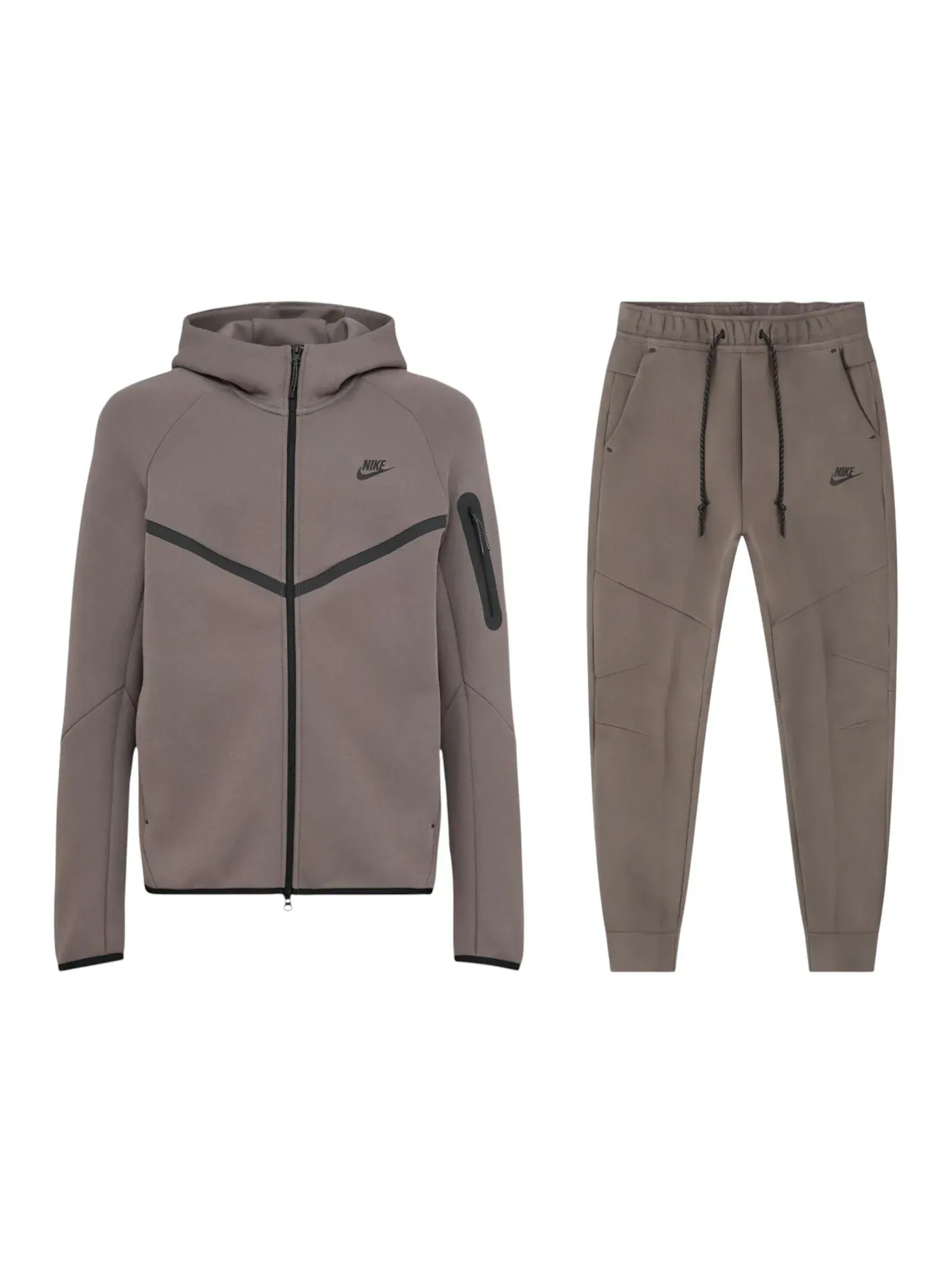 Мужской комплект худи и джоггеров Nike Tech Fleece Windrunner Full Zip Hoodie & Jogger Set — изображение 1 из 1, черный