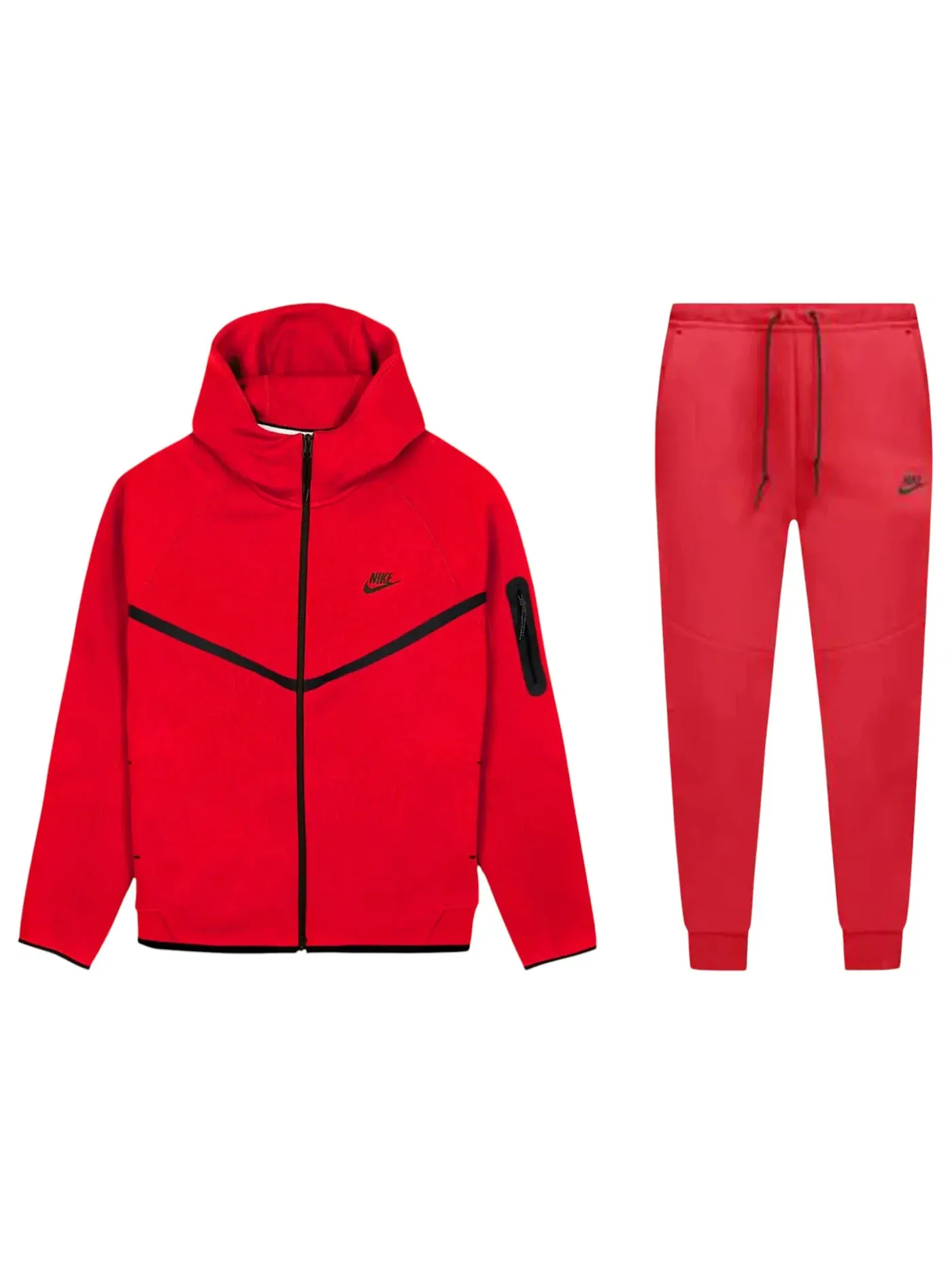 Мужской спортивный комплект с принтом Windrunner Set Nike — изображение 1 из 1, красный черный