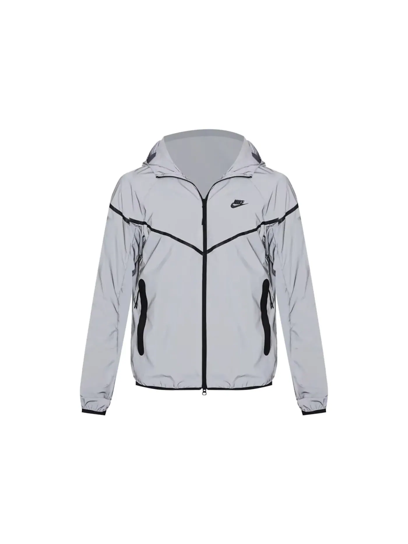 Мужская куртка ветрозащитная Tech Woven Flash Nike — изображение 1 из 1, серебристый/черный