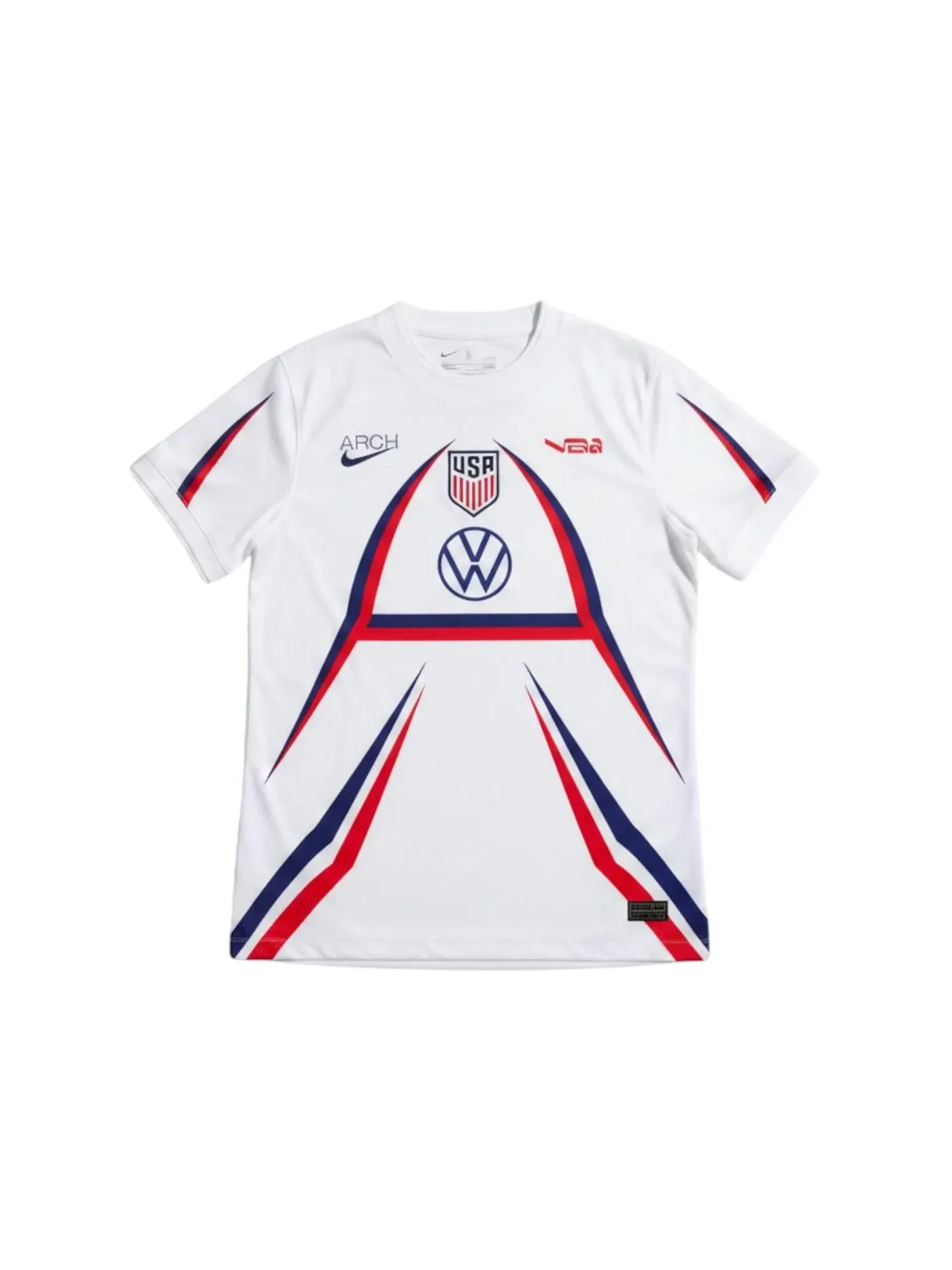 Женская футбольная футболка Nike USA x V.A.A. Top — изображение 1 из 2, белый/красный/синий