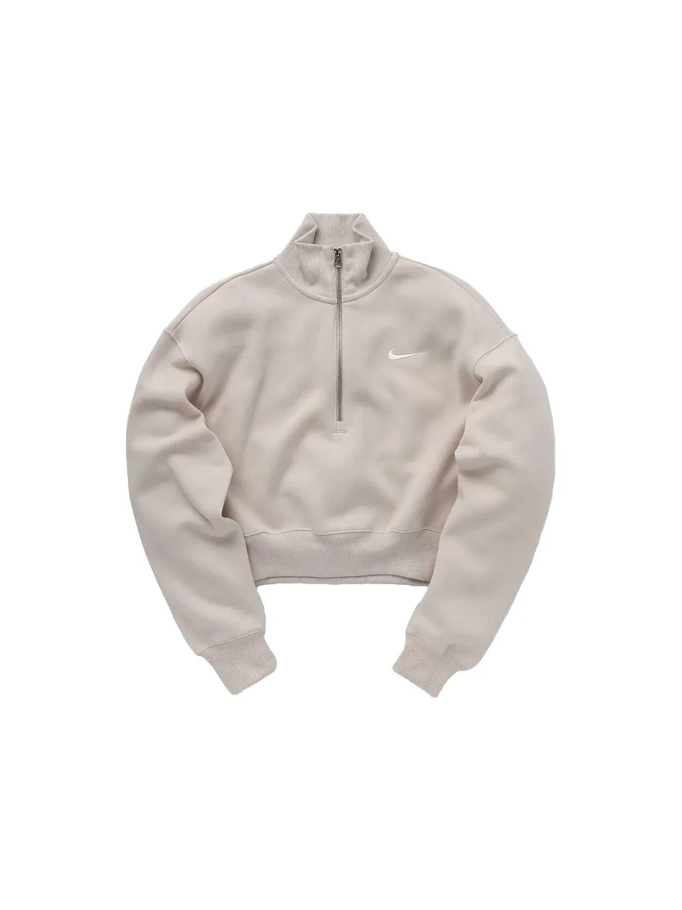 Женский свитшот на молнии с капюшоном из флиса Nike Phoenix Fleece — изображение 1 из 1, светлый коричневый