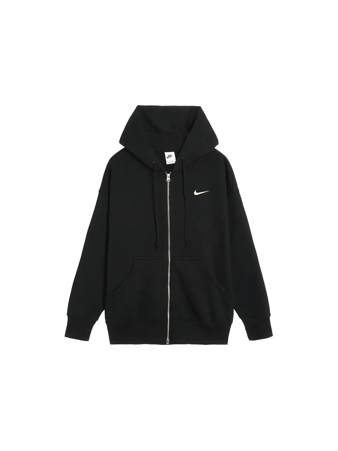 Женская худи Nike Phoenix Fleece Oversized Full-Zip — изображение 1 из 1, черный