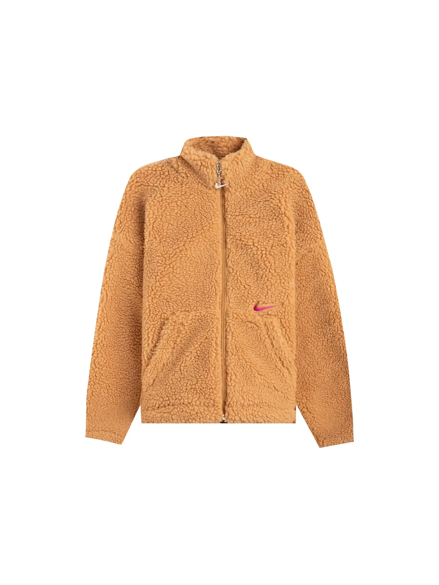 Женская куртка из флиса с логотипом Nike Swoosh Sherpa Jacket — изображение 1 из 1, коричневый