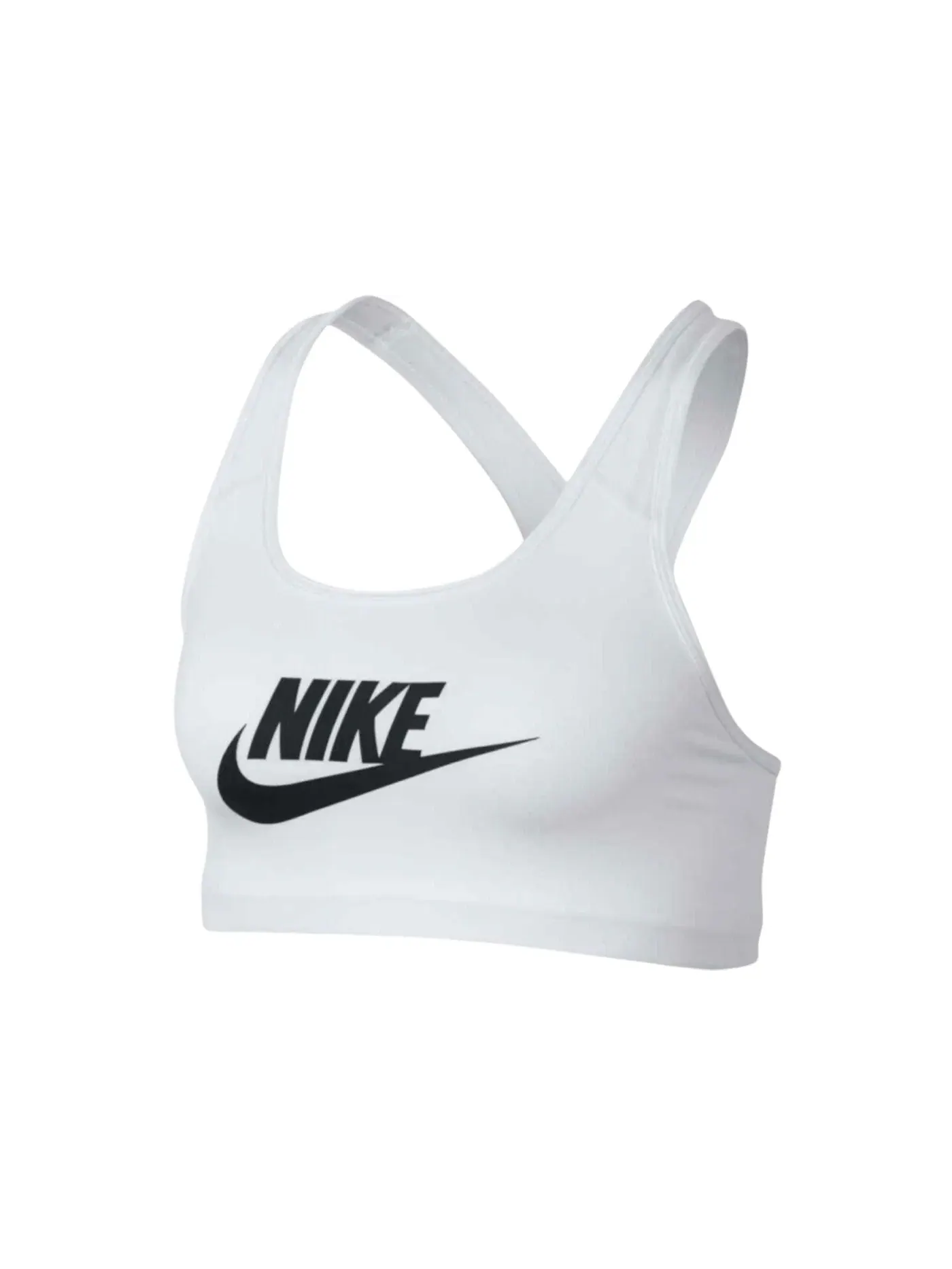 Женский спортивный бюстгальтер с логотипом Swoosh Nike — изображение 1 из 1, белый