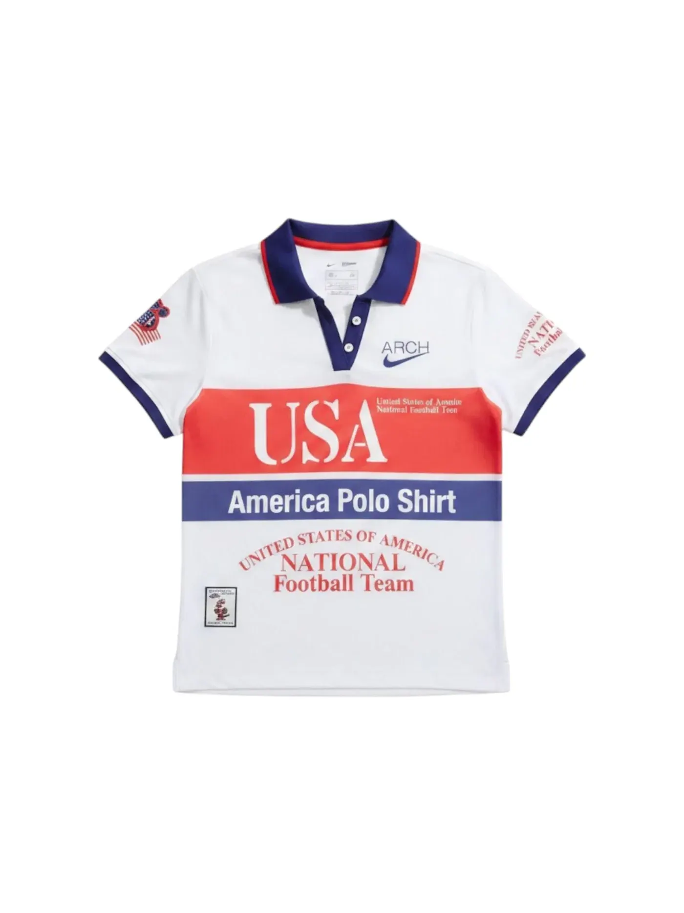 Женское поло с принтом Nike x USMNT x VAA Shirt — изображение 1 из 1, белый