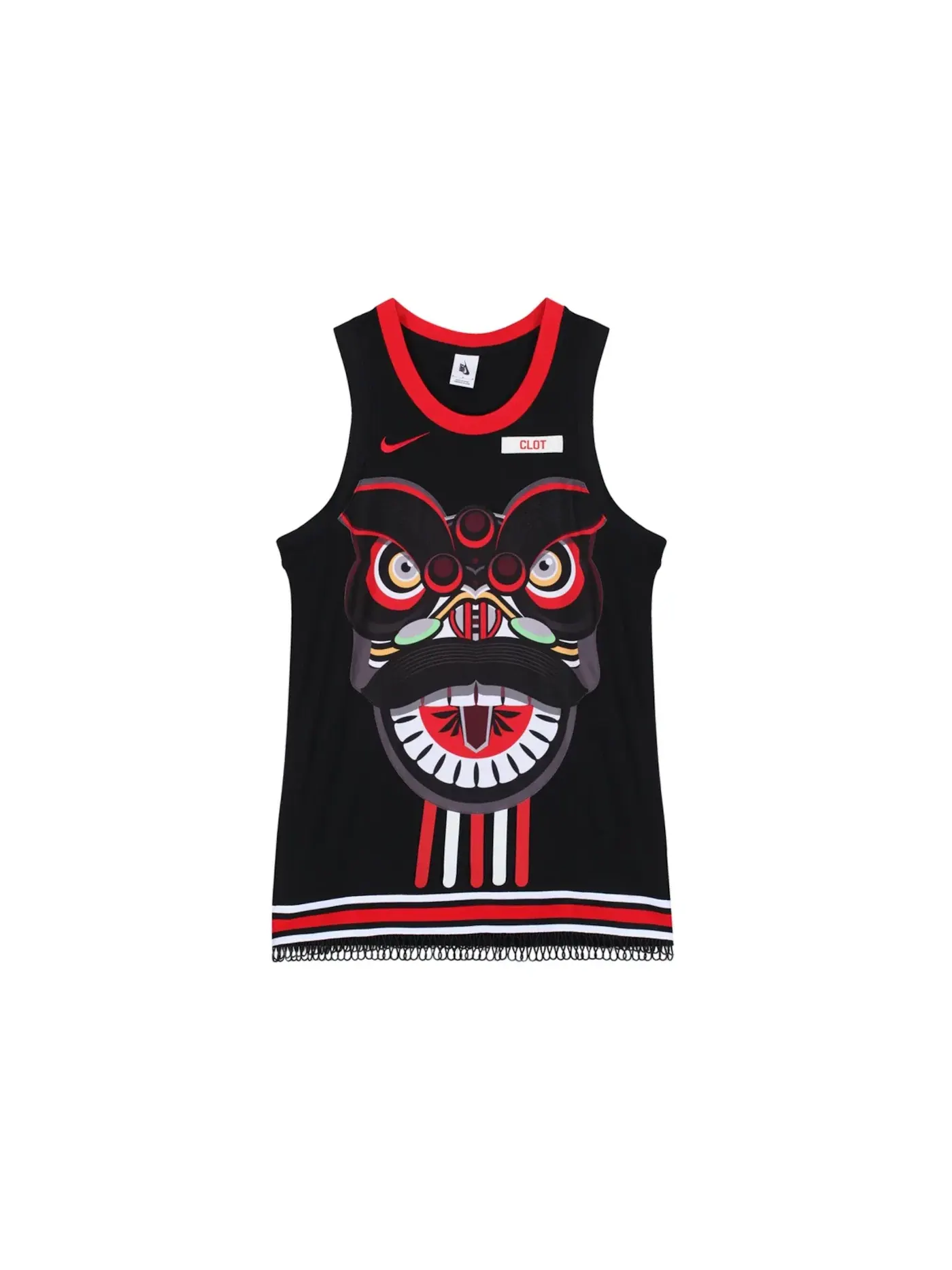 Мужская футбольная джерси с длинным рукавом Nike X CLOT NRG GE Jersey — изображение 1 из 1, черный/красный/белый
