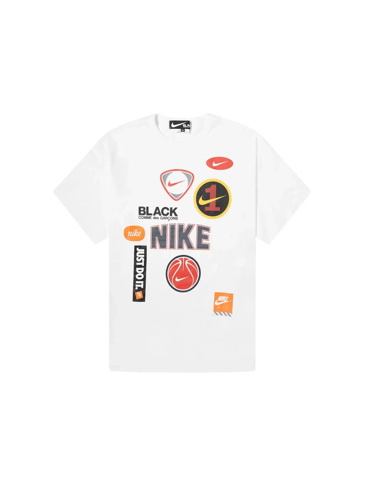 Мужская футболка с принтом Nike x Comme des Garcons — изображение 1 из 1, белый