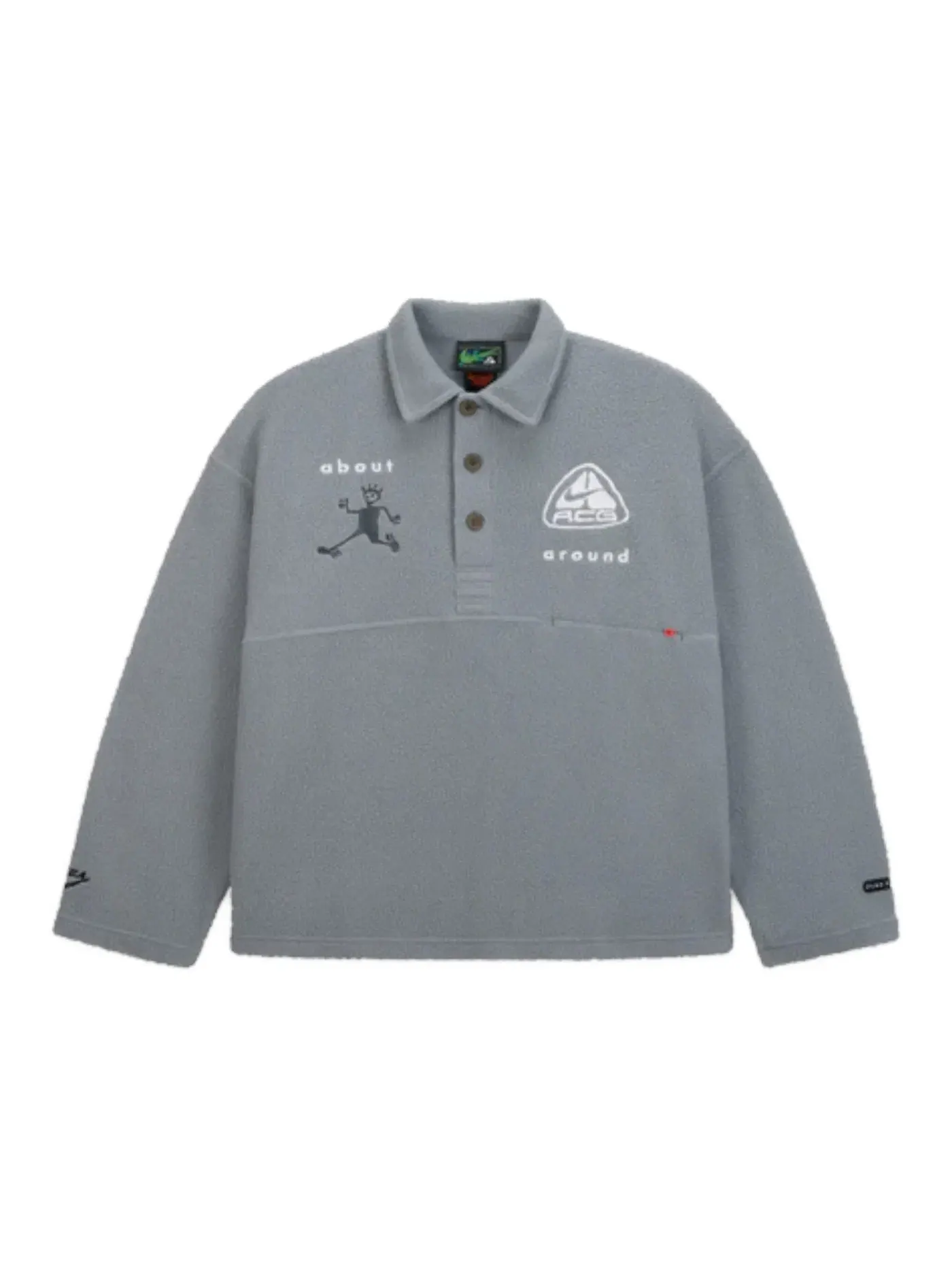 Мужское поло с длинным рукавом Nike ACG x CPFM Polo Nike — изображение 3 из 3, серый