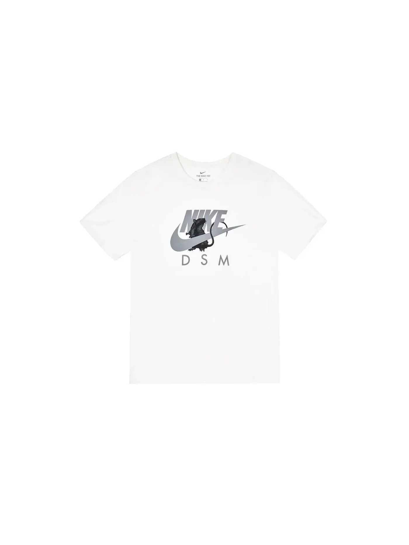 Мужская футболка с принтом Nike x Dover Street Market Year of the Rat Swoosh Rat T-Shirt — изображение 1 из 1, белый