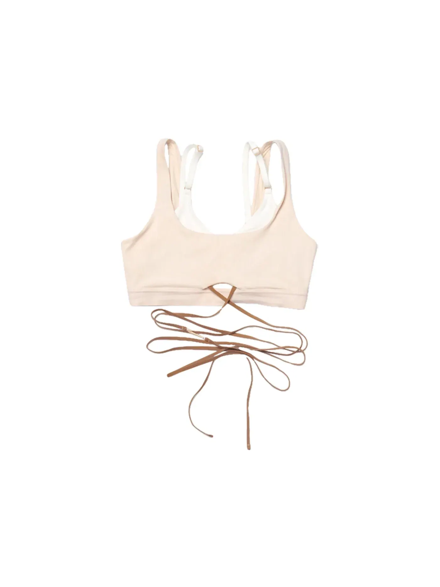 Женский бюстгальтер с логотипом Nike x Jacquemus La Brassiere (Asia Sizing) — изображение 1 из 2, кремовый