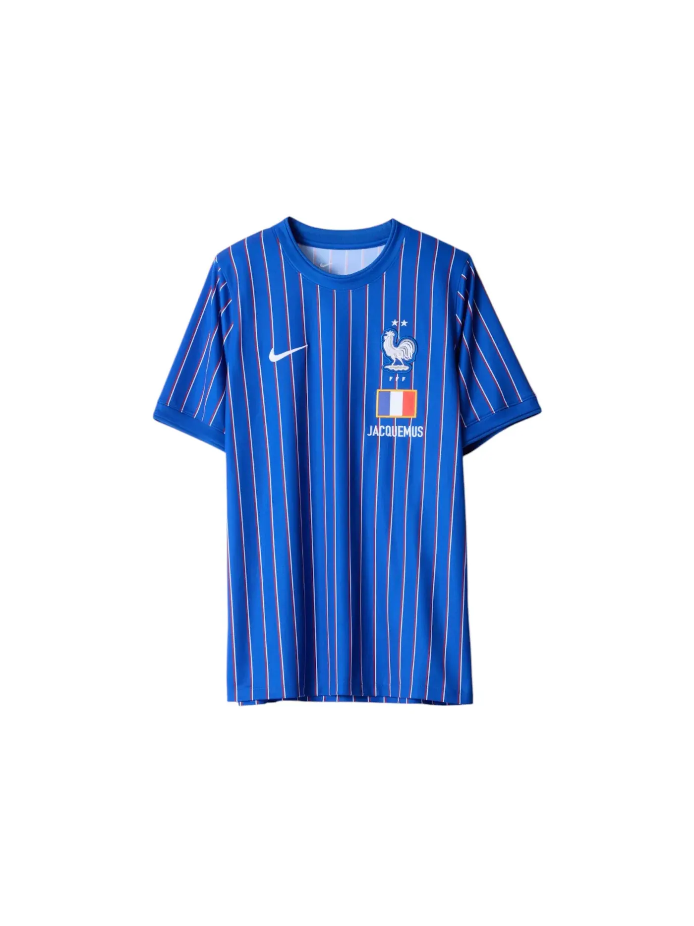 Мужская футболка с принтом Nike x Jacquemus x France Pre-Match Jersey Blue Stripe — изображение 1 из 2, синий