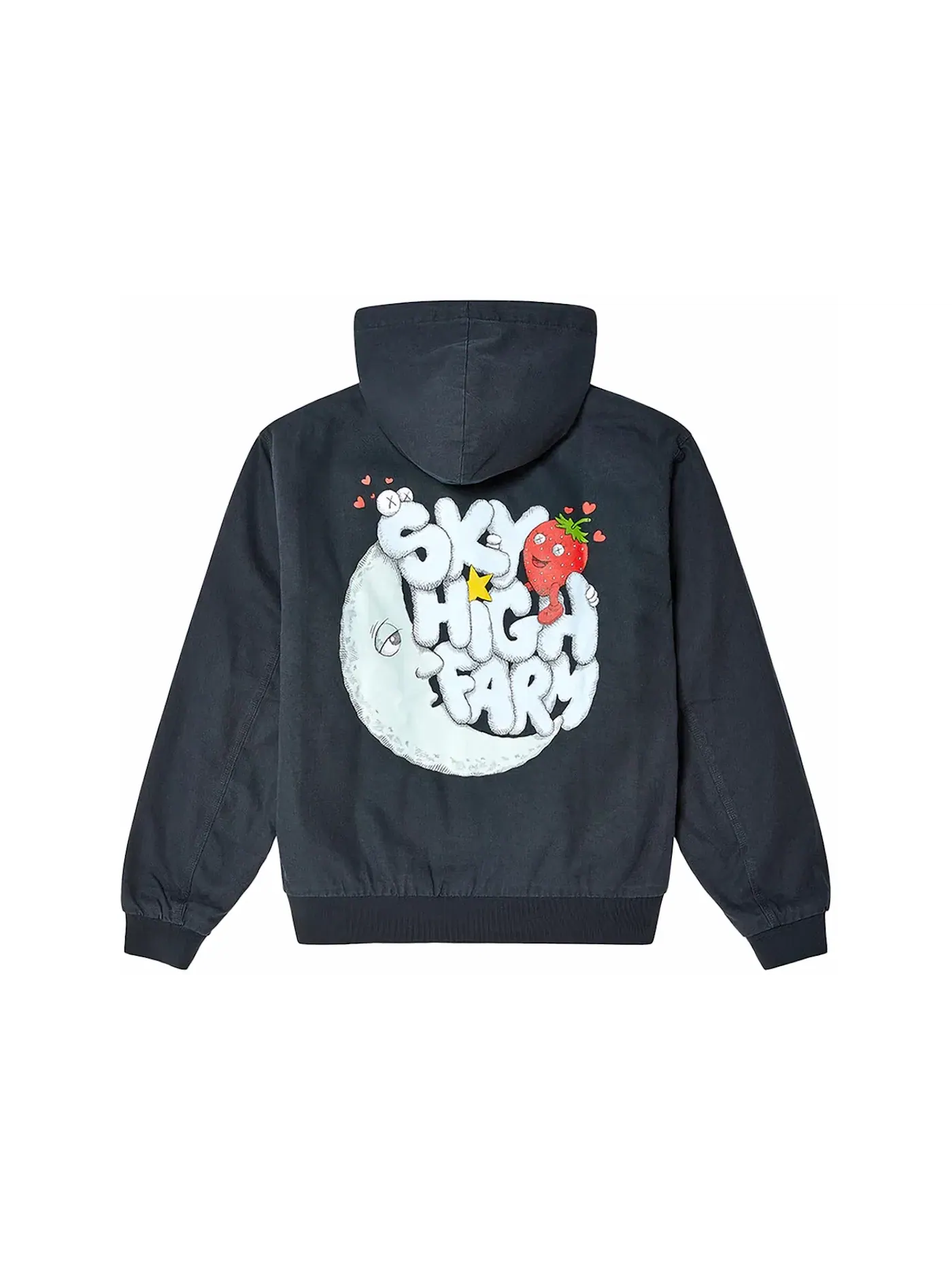Мужская куртка с принтом Nike x KAWS Sky High Farm Workwear Hooded Jacket — изображение 2 из 2, черный