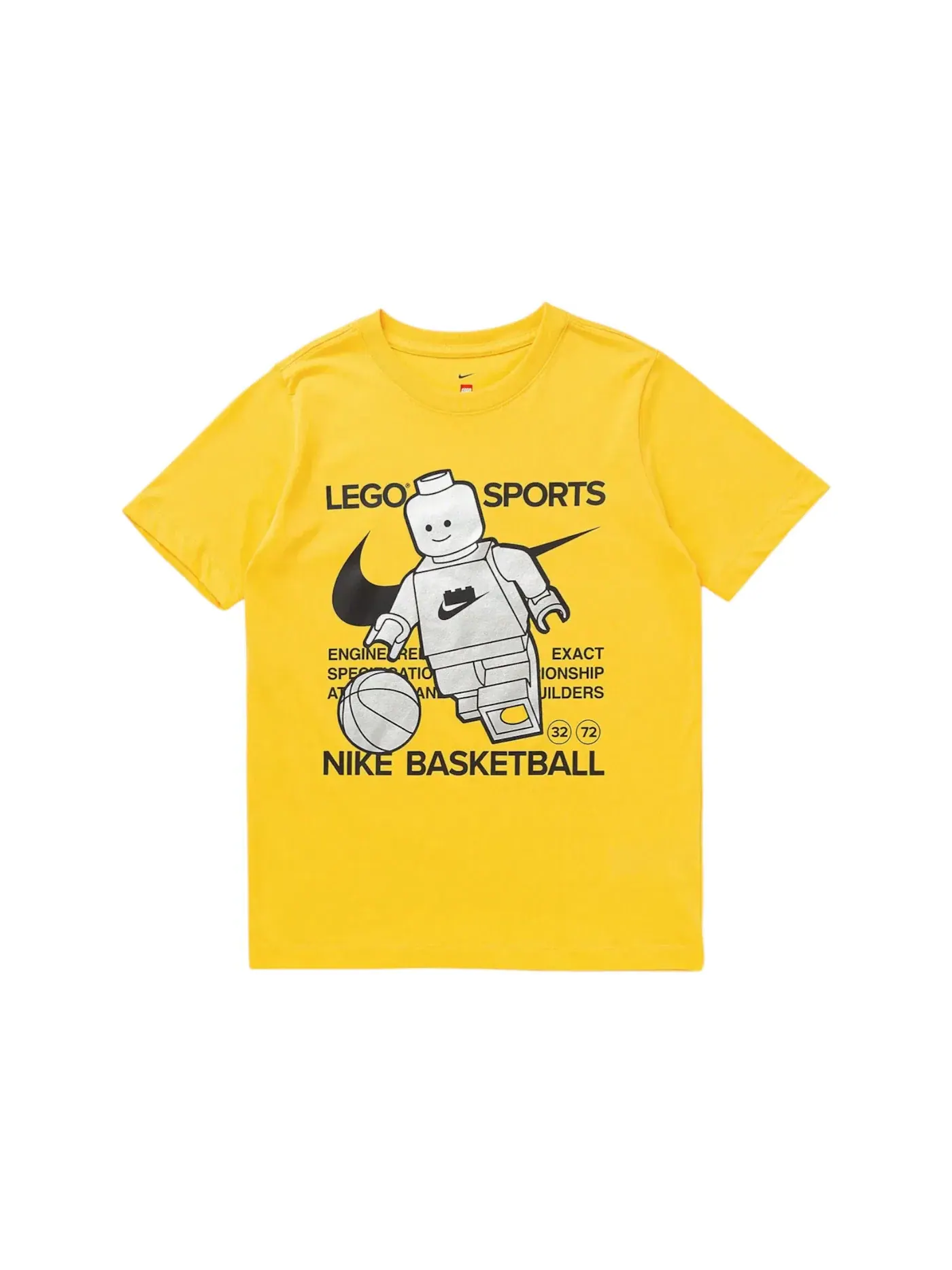 Детская футболка с принтом Nike x LEGO Big Kids Collection T-shirt — изображение 1 из 1, желтый