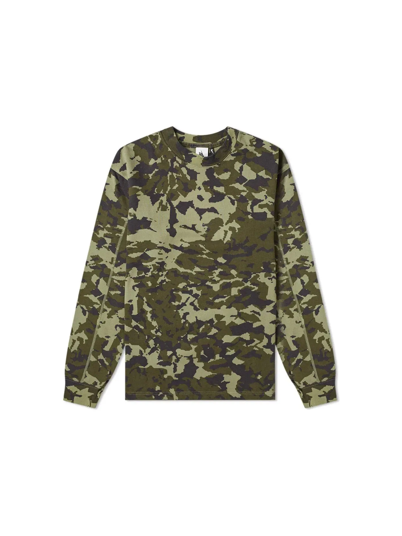 Мужская футболка с длинным рукавом с принтом Nike x MMW AOP L/S Shirt — изображение 1 из 1, зеленый