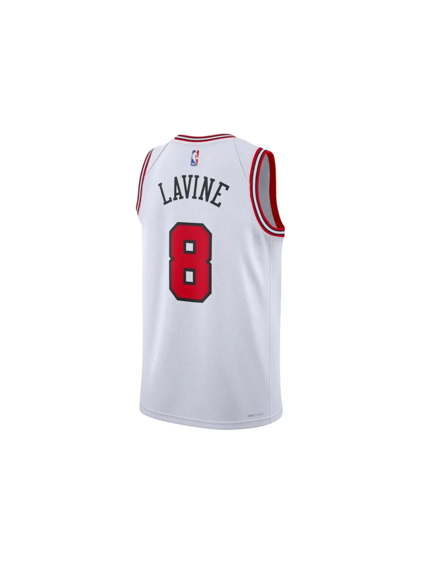 Мужская джерси с длинным рукавом Zach LaVine 8 Association Edition Swingman Jersey Nike — изображение 2 из 2, белый/красный
