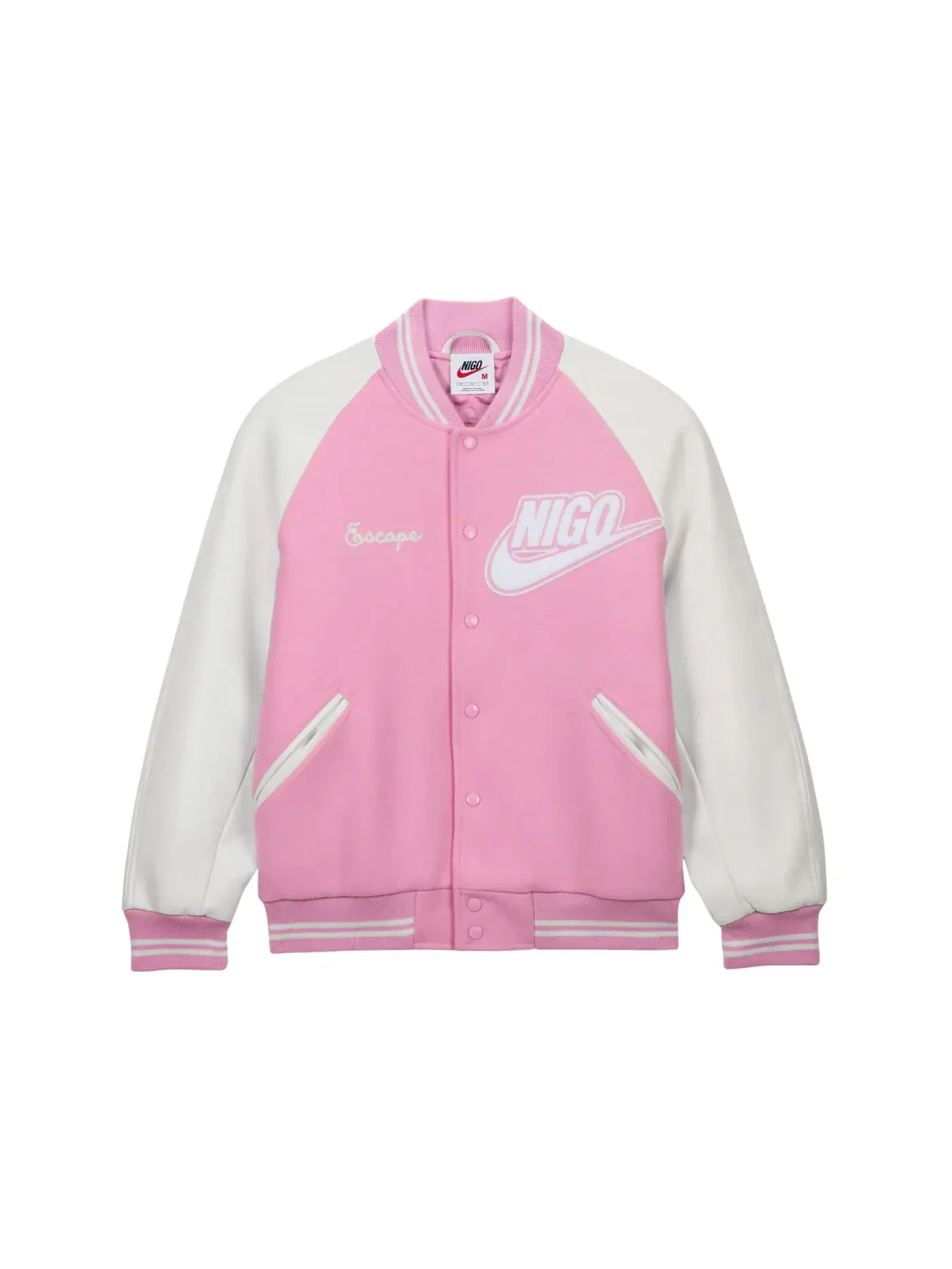 Мужская куртка с принтом Nike x Nigo Varsity Jacket — изображение 1 из 2, розовый