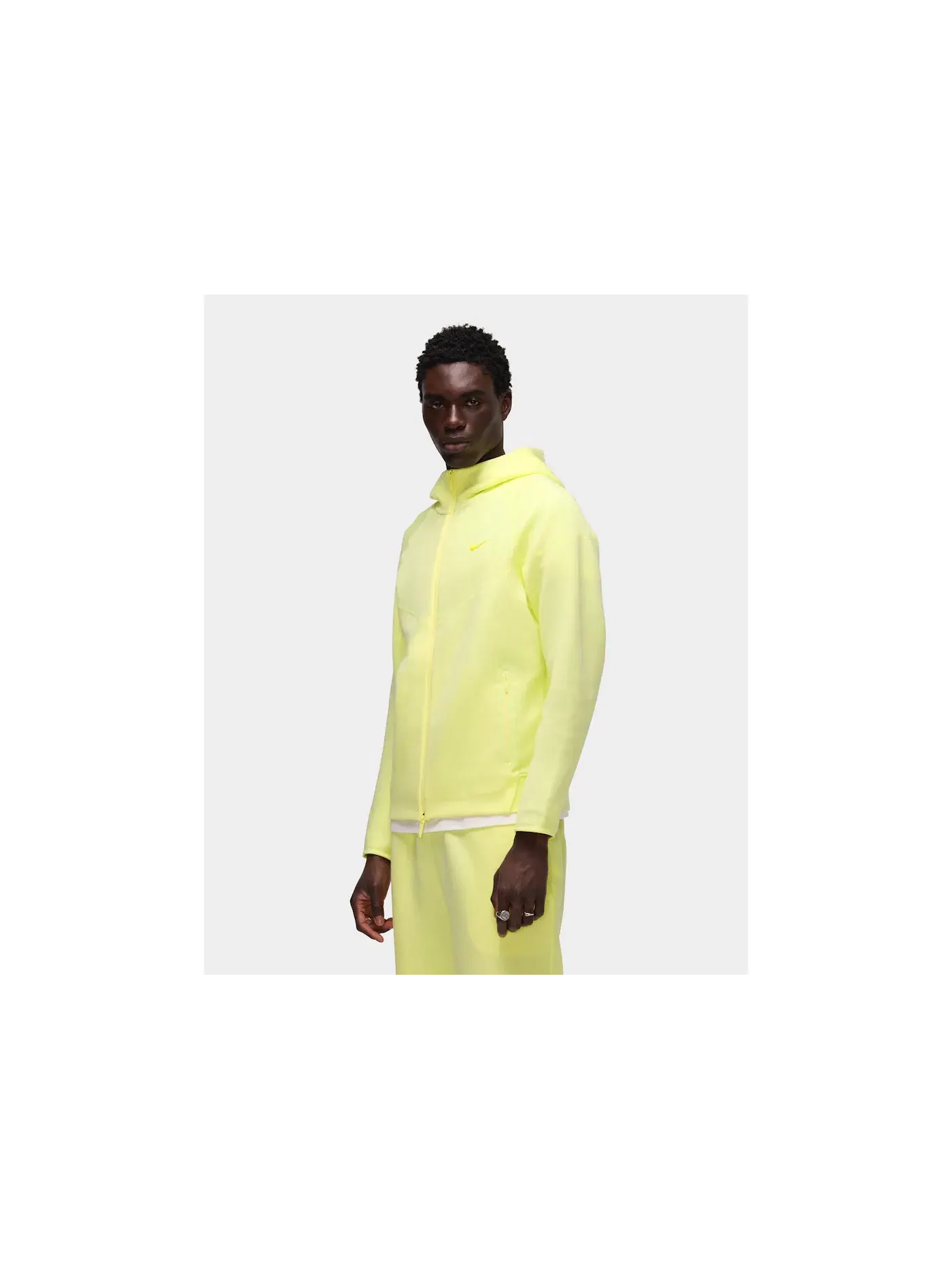 Мужская худи с полной застежкой-молнией Nike x NOCTA NRG Tech Fleece, Citron Tint Vivid Sulfur — изображение 4 из 6