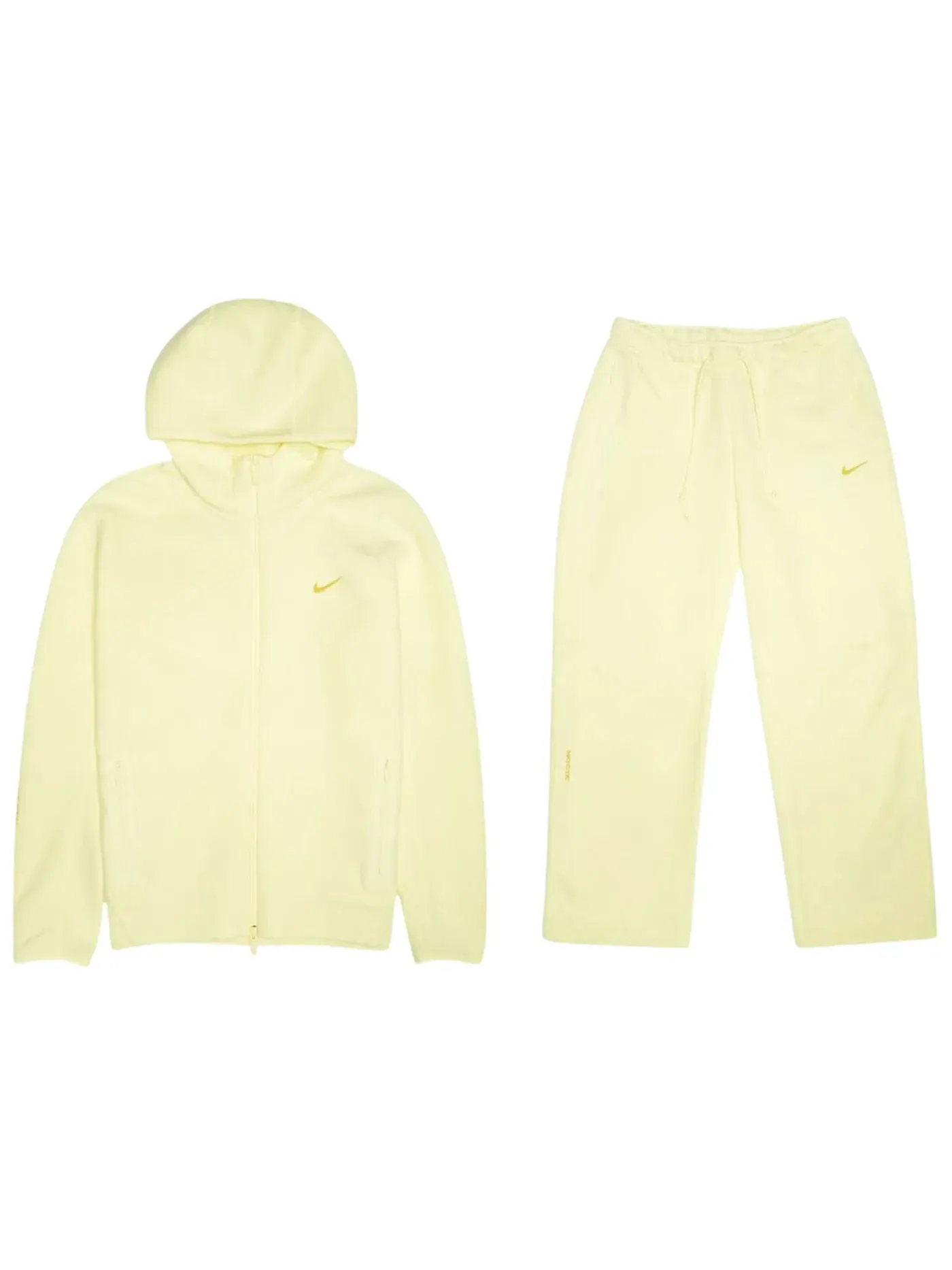 Мужской спортивный комплект из футера с капюшоном и штанами Set Nike, Citron Tint/Vivid Sulfur — изображение 1 из 1
