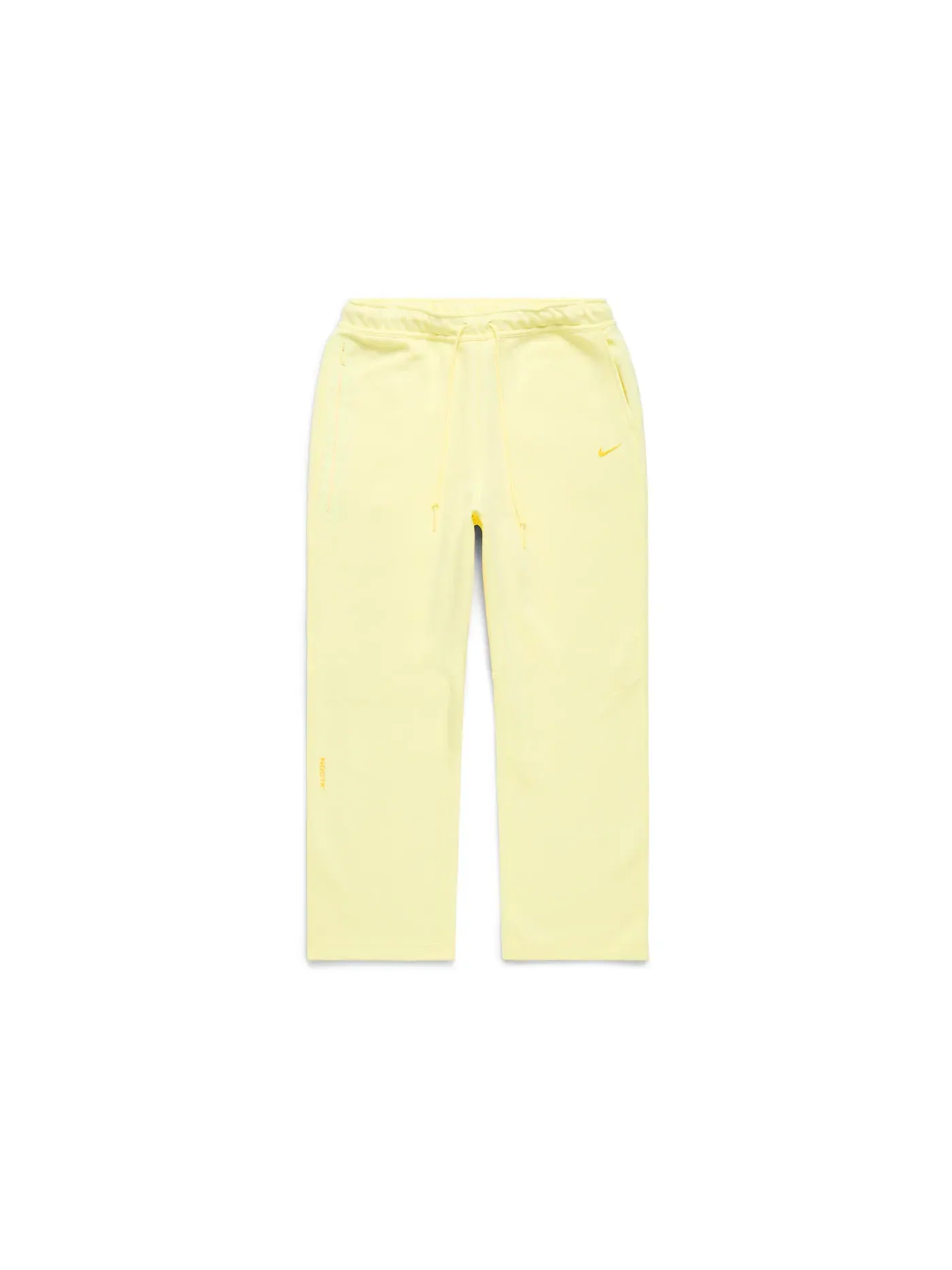 Мужские спортивные штаны из флиса Tech Fleece с открытым низом Nike x NOCTA, Citron Tint/Vivid Sulfur — изображение 1 из 5