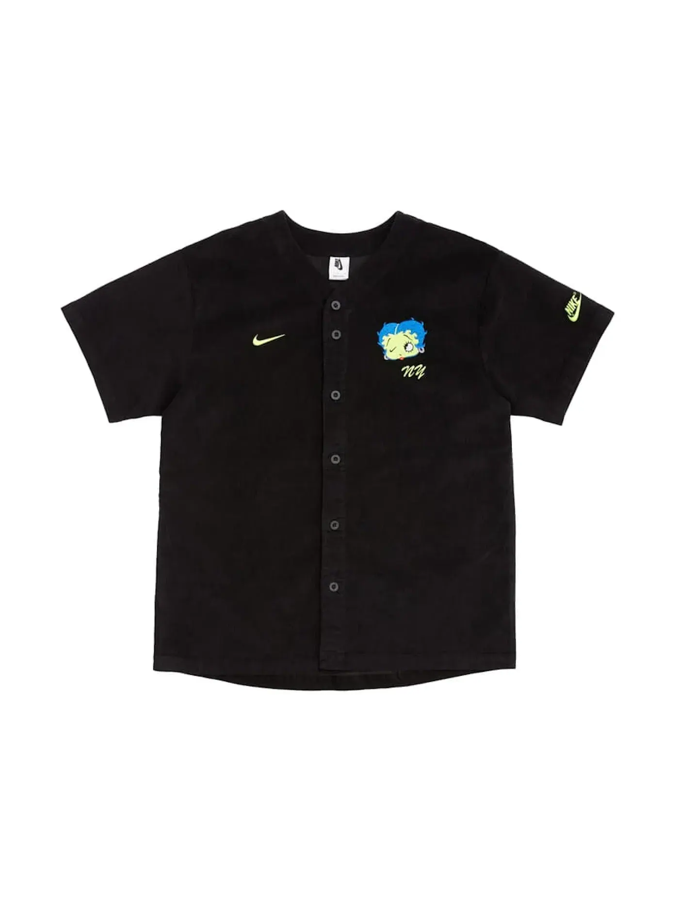 Детская футболка-джерси из вельвета Nike Corduroy Baseball Jersey — изображение 1 из 1, черный