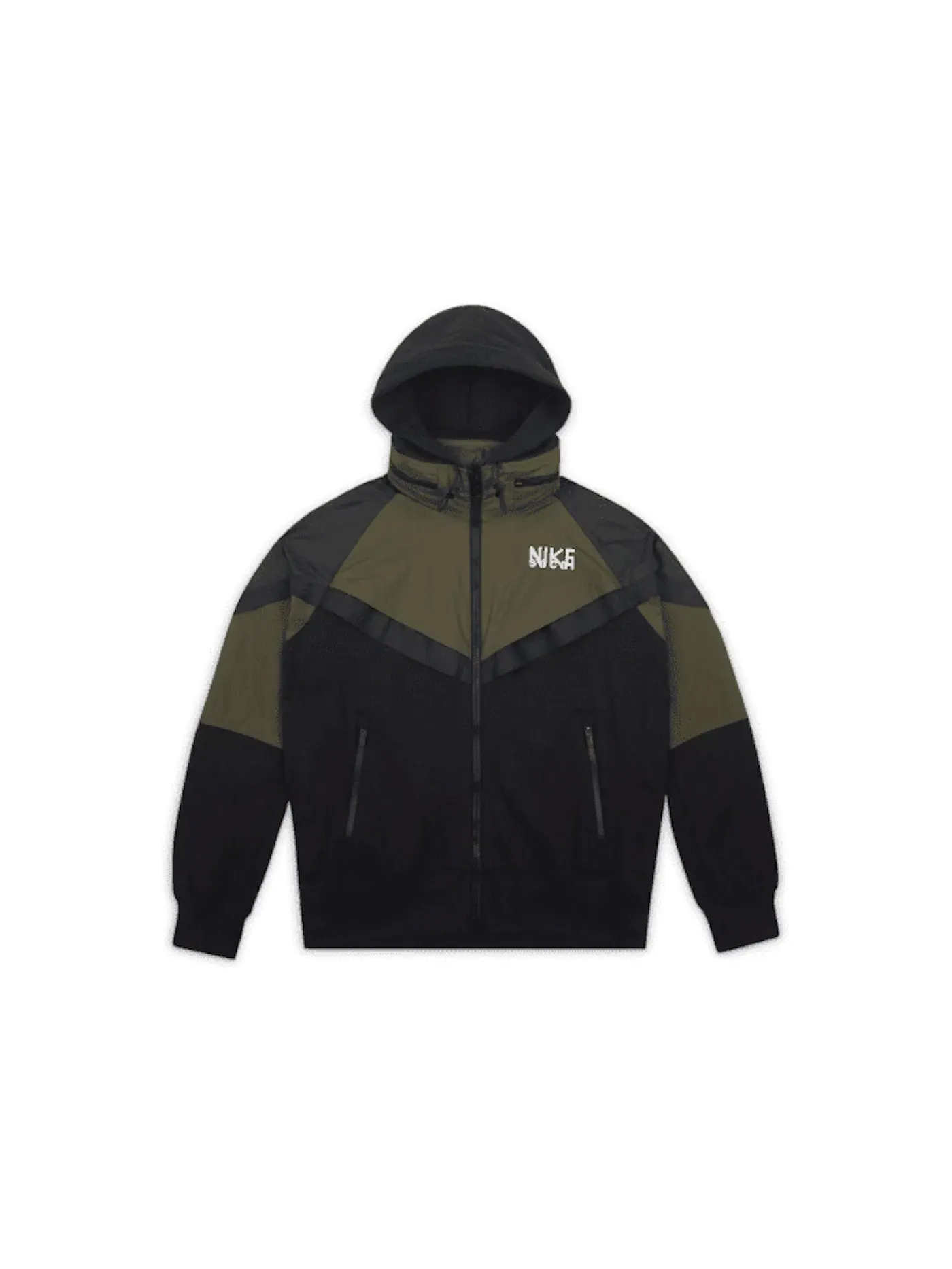 Мужская худи Nike x Sacai Full Zip Hoodie (Asia Sizing) — изображение 1 из 2, хаки