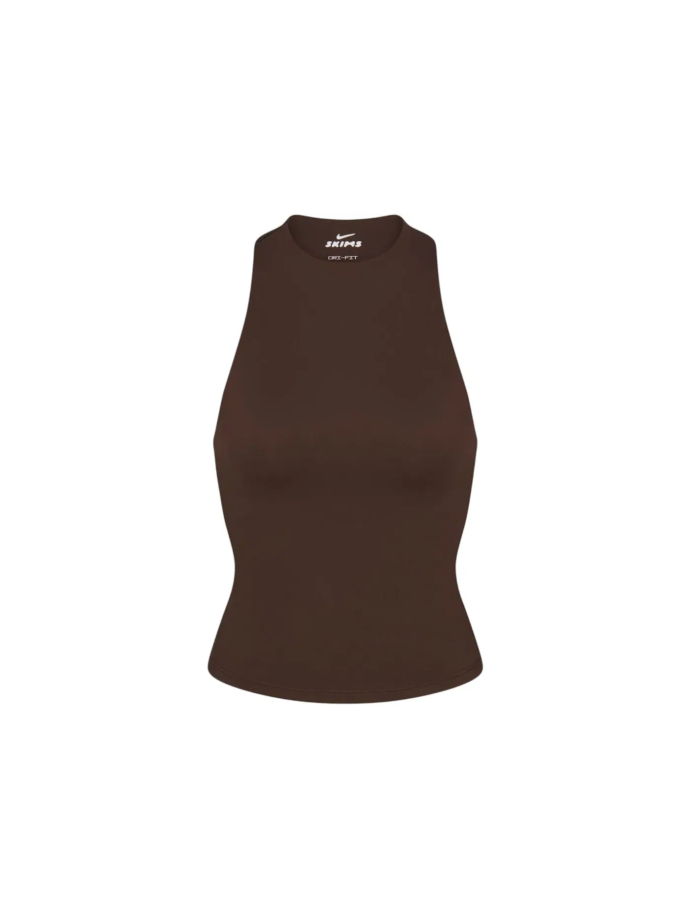 Женский топ с матовым воротником-стойкой Рейсер Nike x SKIMS Tank — изображение 1 из 1, сепия