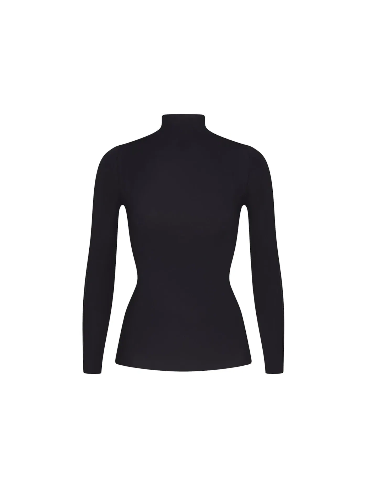 Женская водолазка с длинным рукавом Nike x SKIMS Weightless Layers Mock Neck Long Sleeve Top — изображение 1 из 1, обсидиан