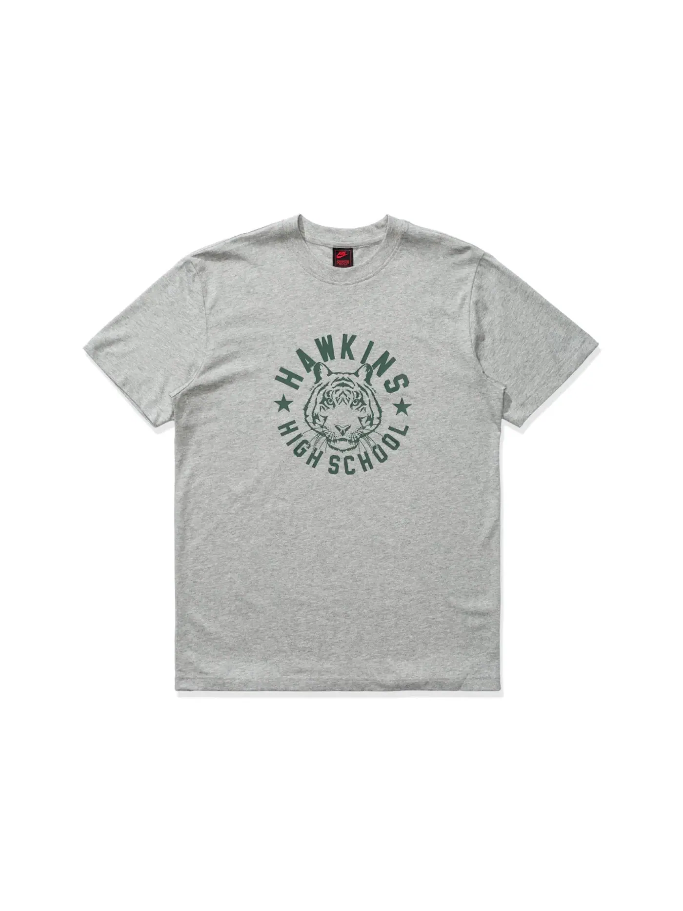 Мужская футболка с принтом Nike x Stranger Things Hawkins High Tee — изображение 1 из 2, серый