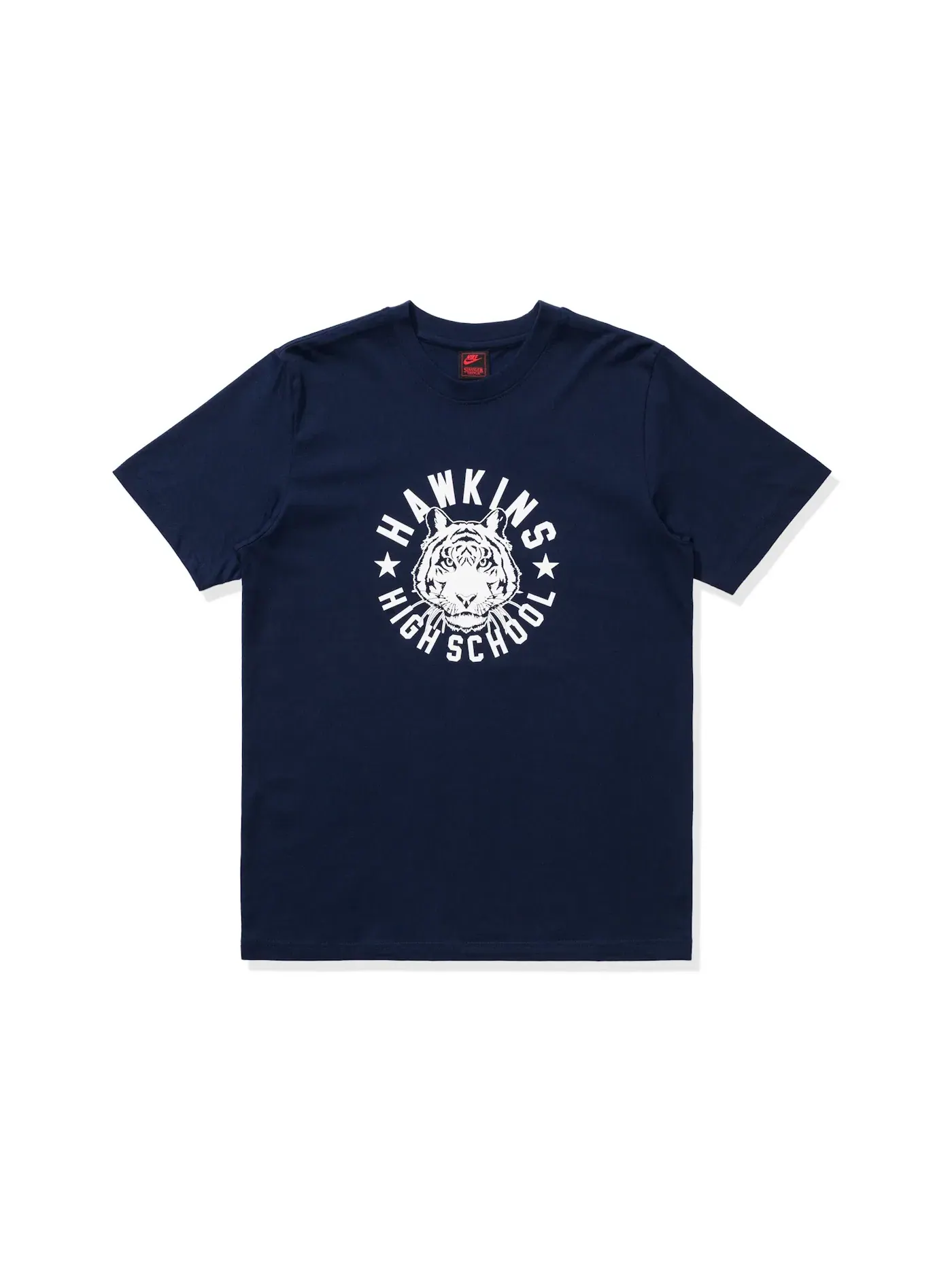 Мужская футболка с принтом Nike x Stranger Things Hawkins High Tee — изображение 1 из 2, темно-синий