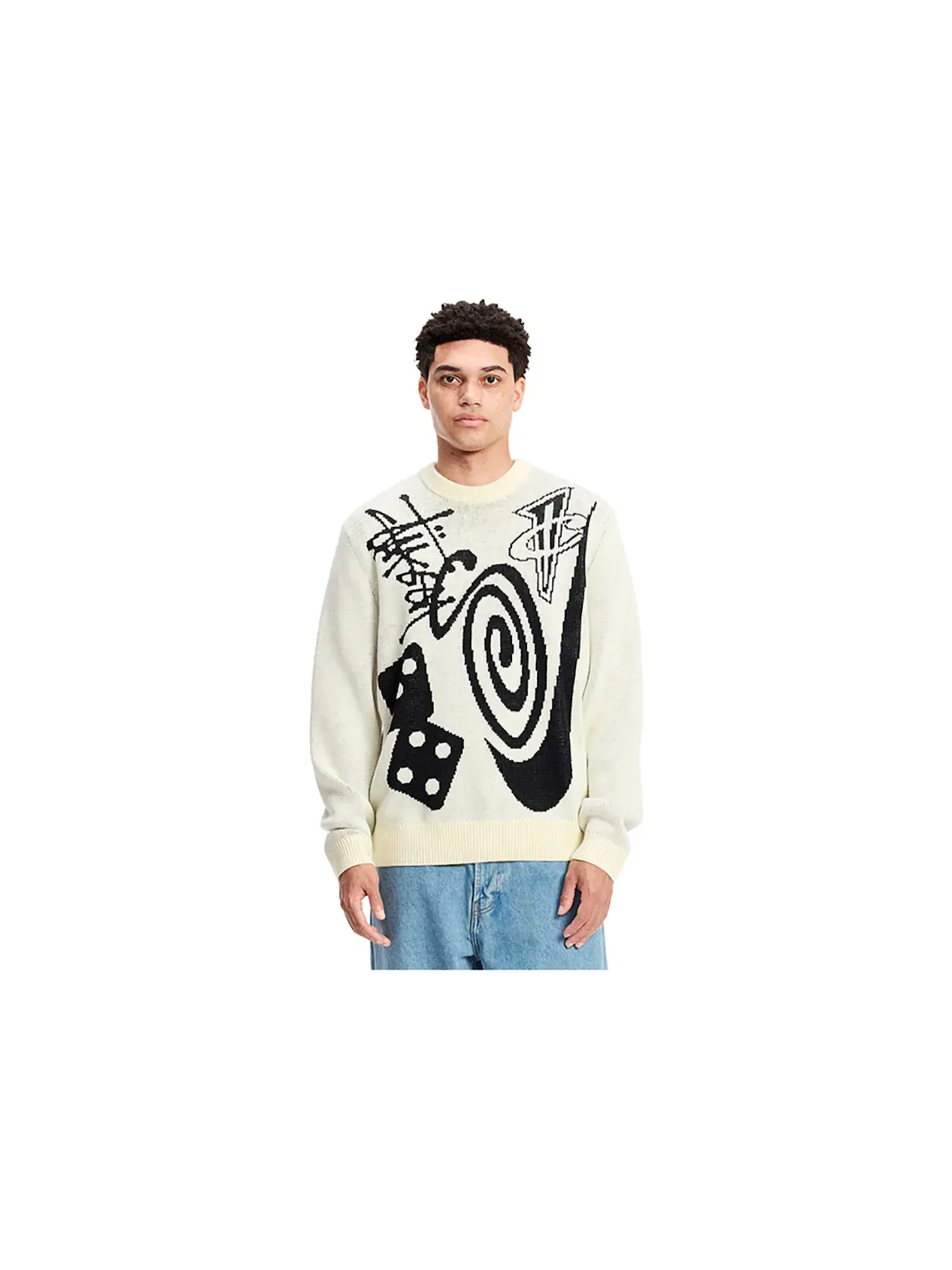 Мужской свитер с длинным рукавом Nike x Stussy Knit Sweater — изображение 4 из 4, прозрачный