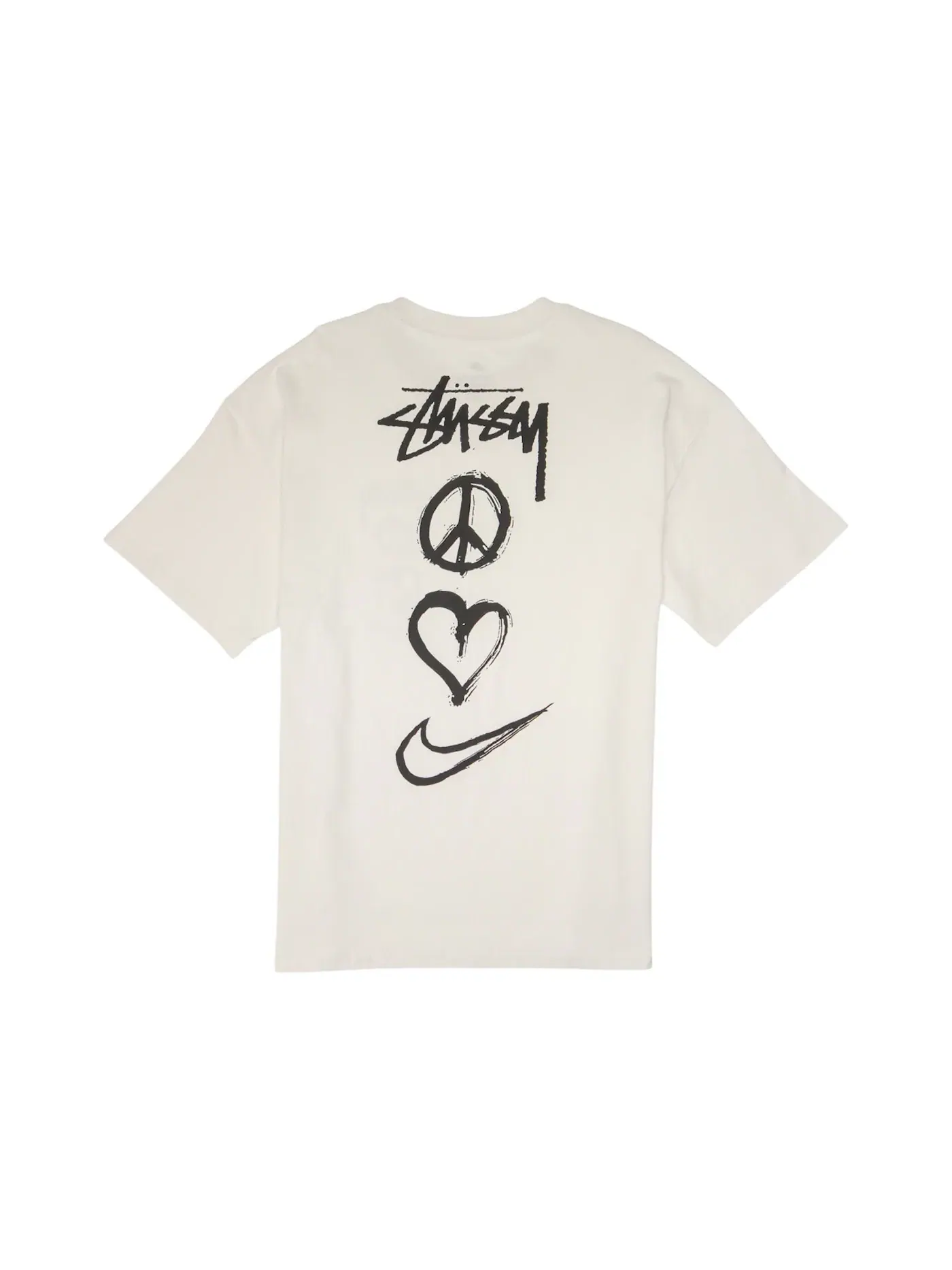 Мужская футболка с принтом Nike x Stussy Peace Love Swoosh T-shirt — изображение 1 из 2, белый