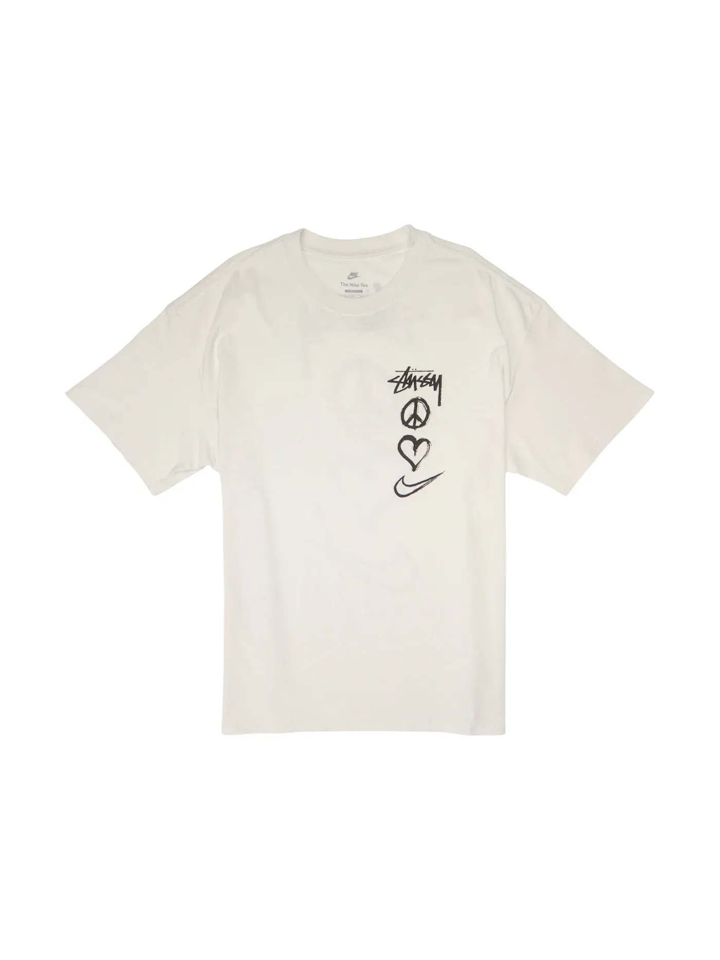 Мужская футболка с принтом Nike x Stussy Peace Love Swoosh T-shirt — изображение 2 из 2, белый