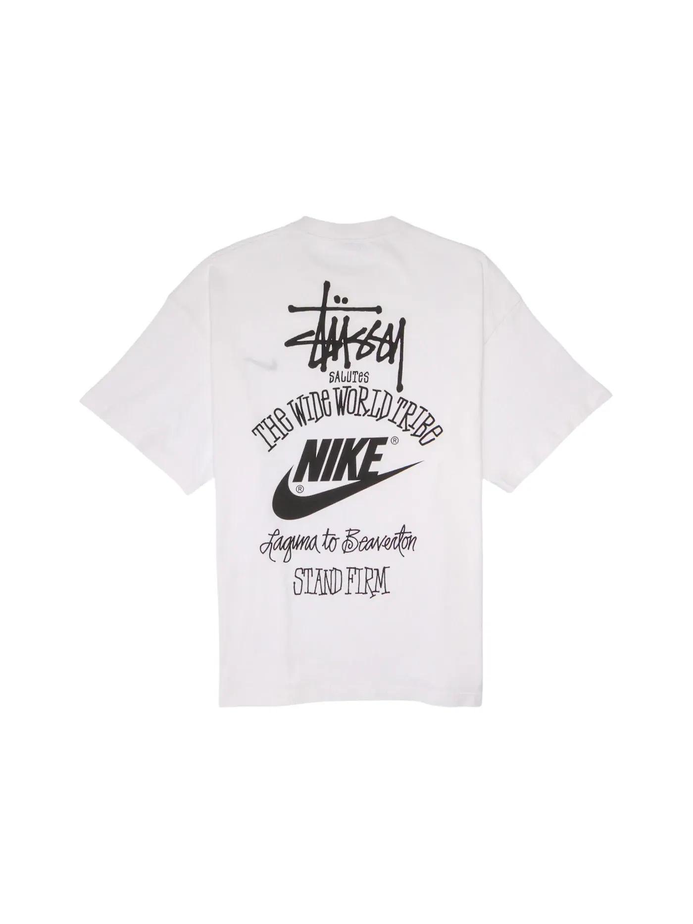 Мужская футболка с принтом Nike Stussy The Wide World Tribe — изображение 1 из 2, белый