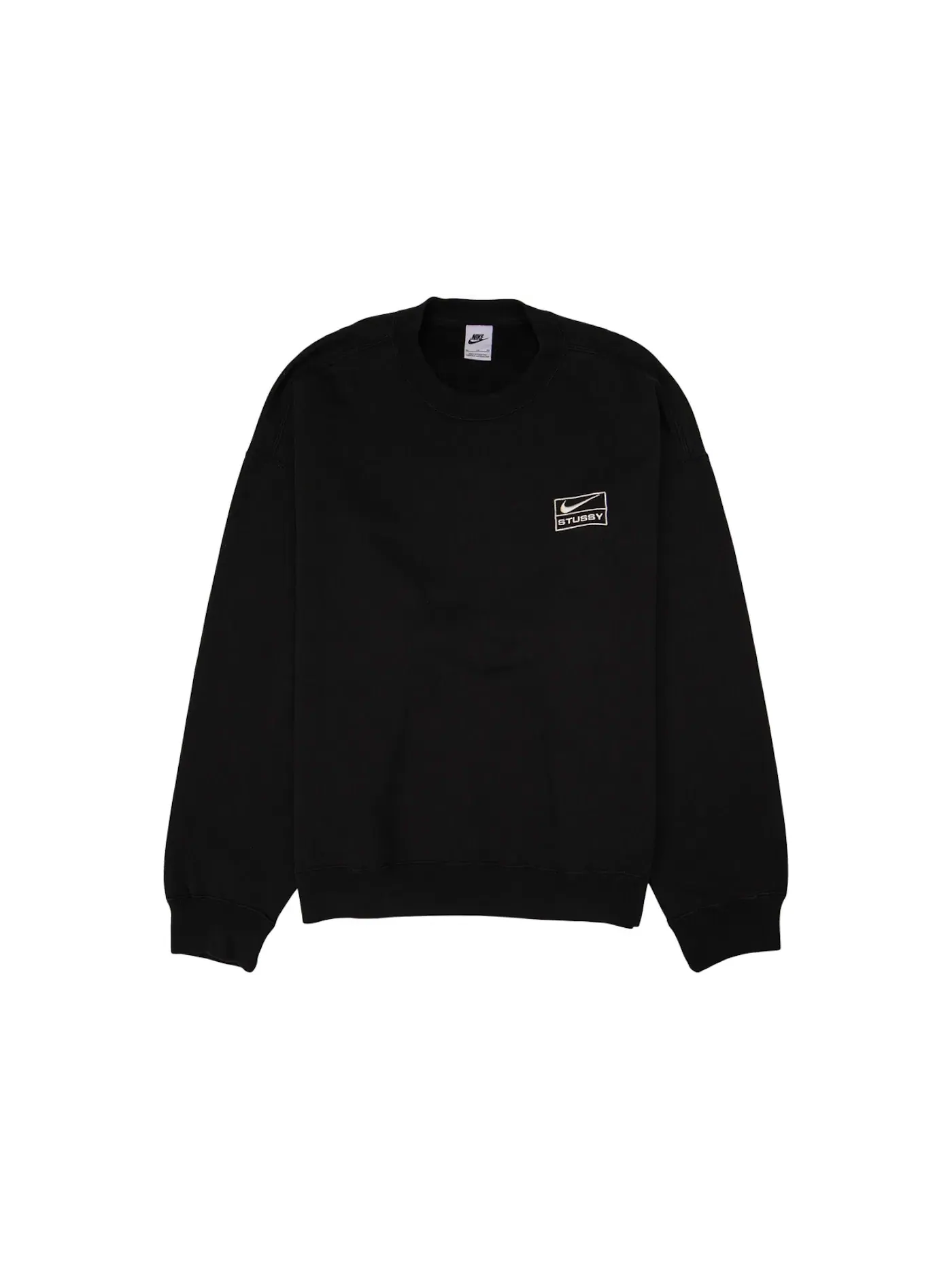 Мужской свитшот флисовый Crew Fleece Nike — изображение 1 из 2, черный