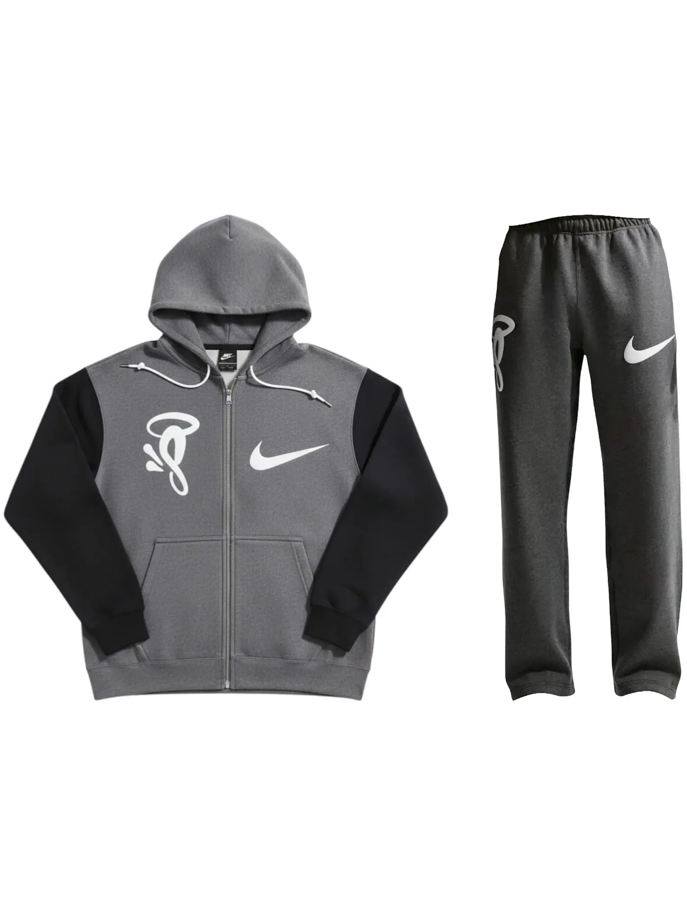 Мужской спортивный комплект из футера Solo Swoosh Nike — изображение 1 из 1, серый