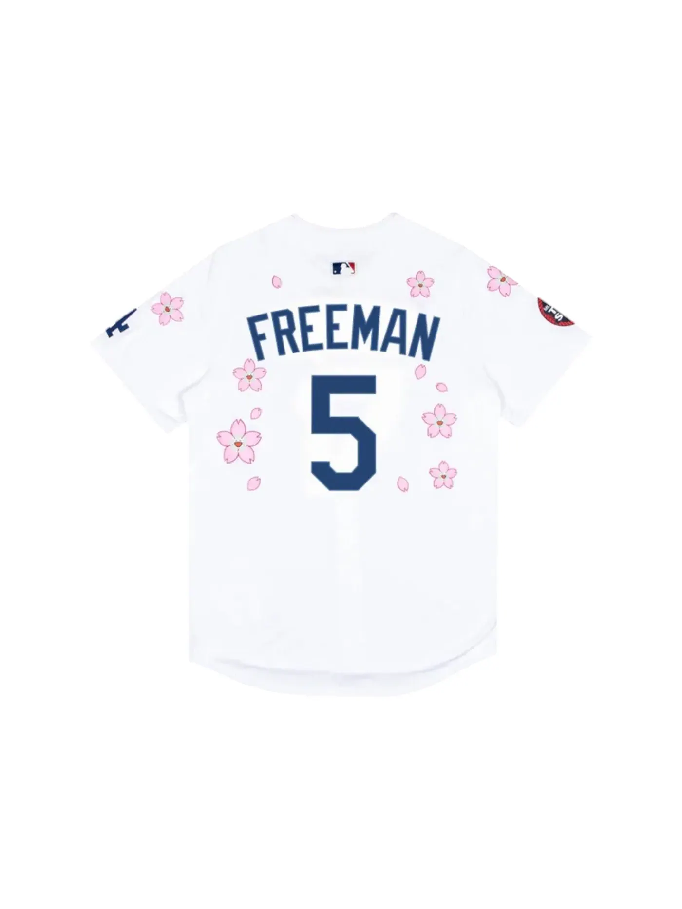 Мужская джерси с принтом Nike x Takashi Murakami x MLB World Tour Tokyo Series 2025 Dodgers Freeman Jersey, белый