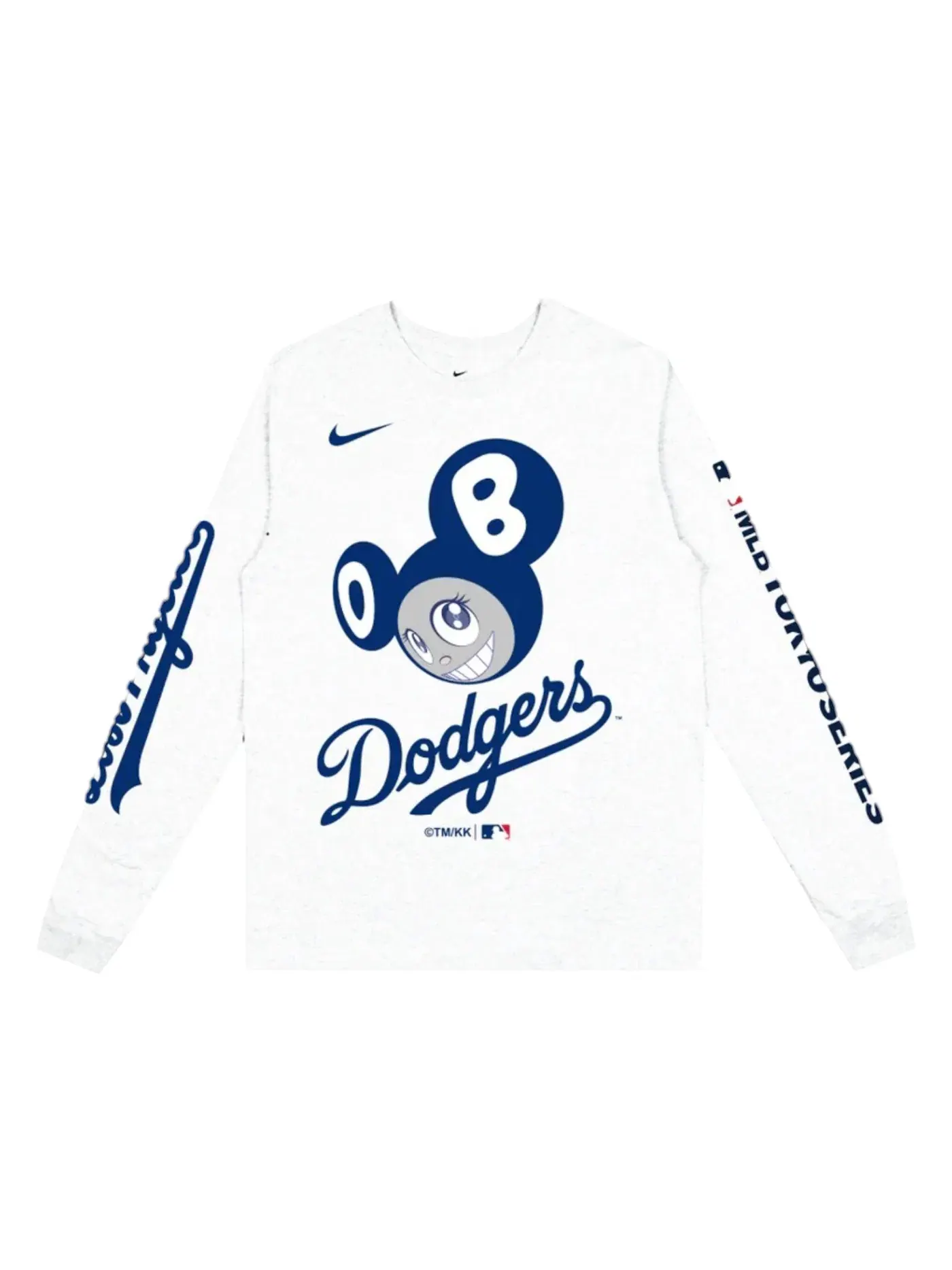 Мужская футболка с длинным рукавом Nike x Takashi Murakami x MLB World Tour Tokyo Series 2025 Dodgers Tee, белый